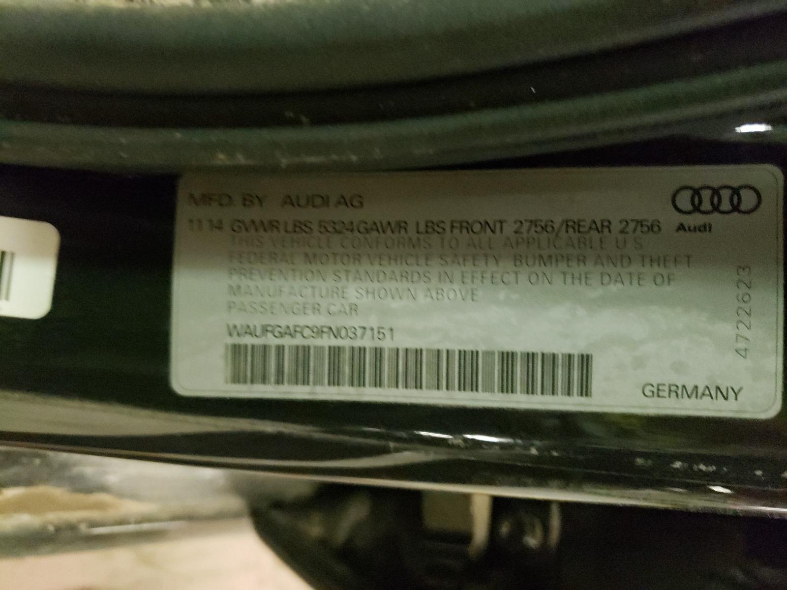 Photo 10 from auction – 2015 AUDI A6 PREMIUM with VIN WAUFGAFC9FN037151
