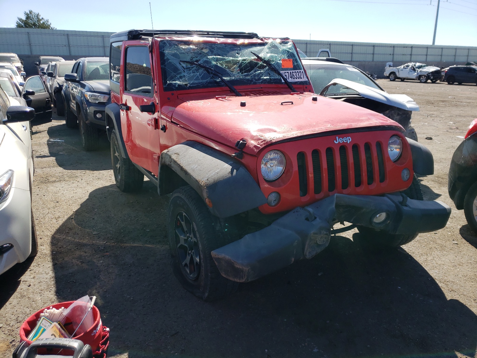 JEEP WRANGLER S 2017 with VIN 1C4AJWAG4HL609862 - Photo from auction