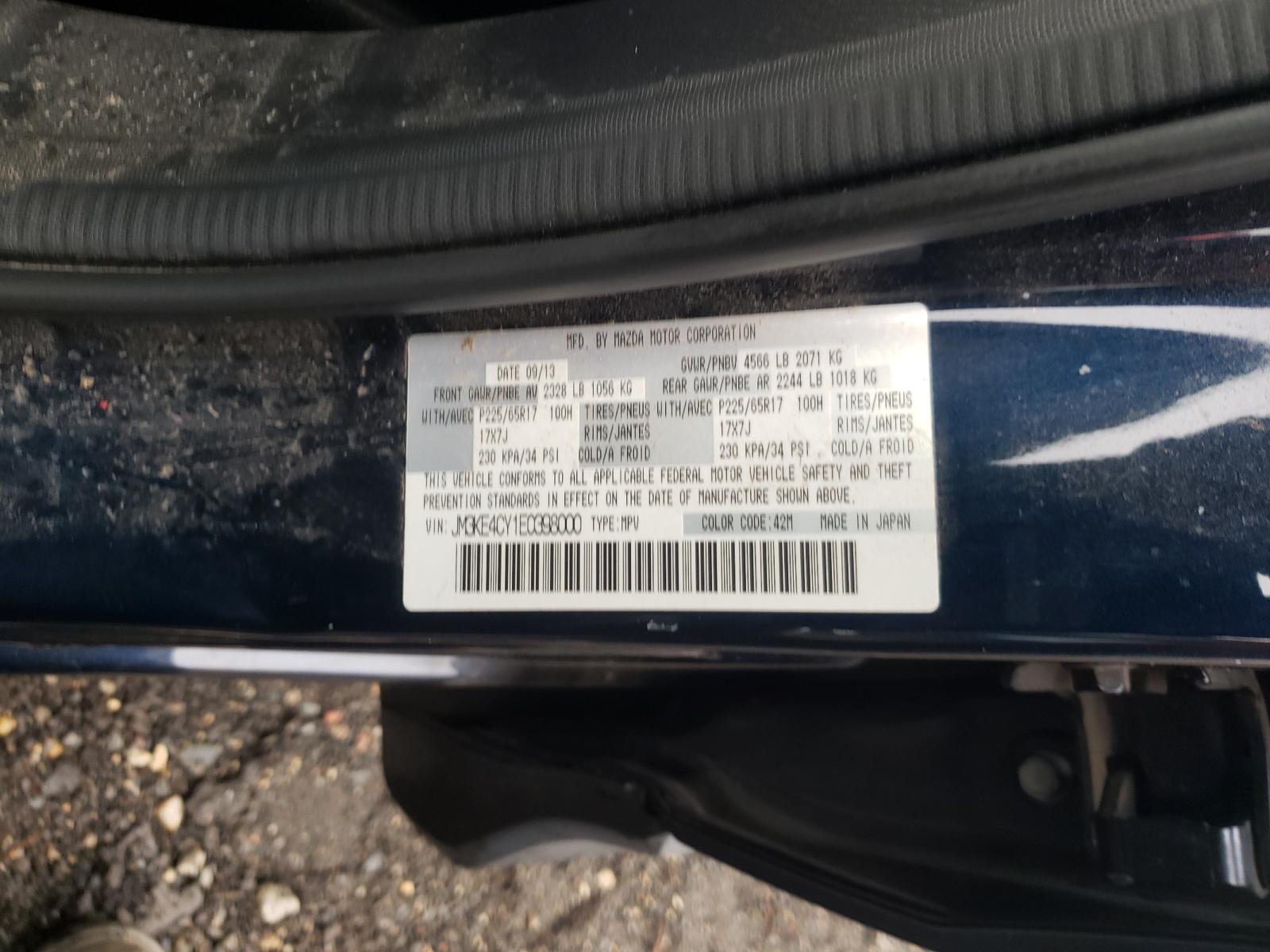 Photo 10 from auction – 2014 MAZDA CX-5 TOURI with VIN JM3KE4CY1E0398000