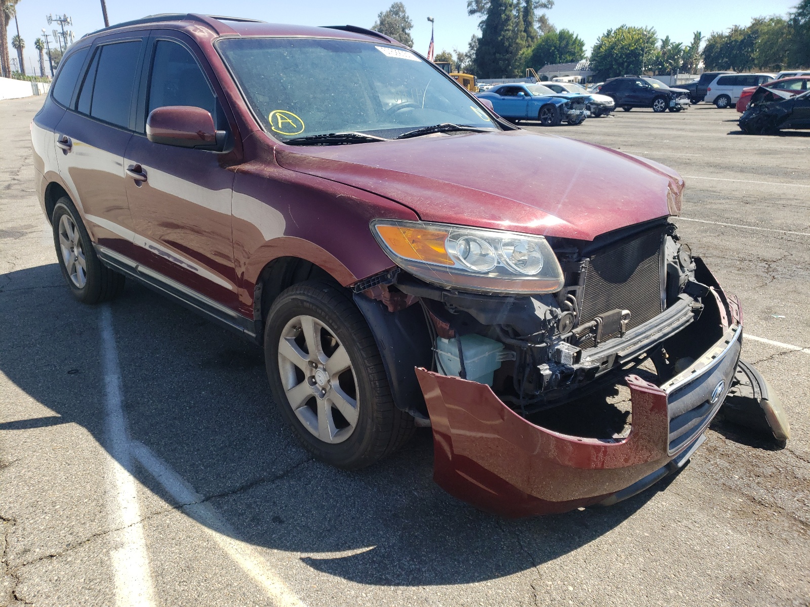 HYUNDAI SANTA FE S 2007 with VIN 5NMSH13E27H006472 - Photo from auction