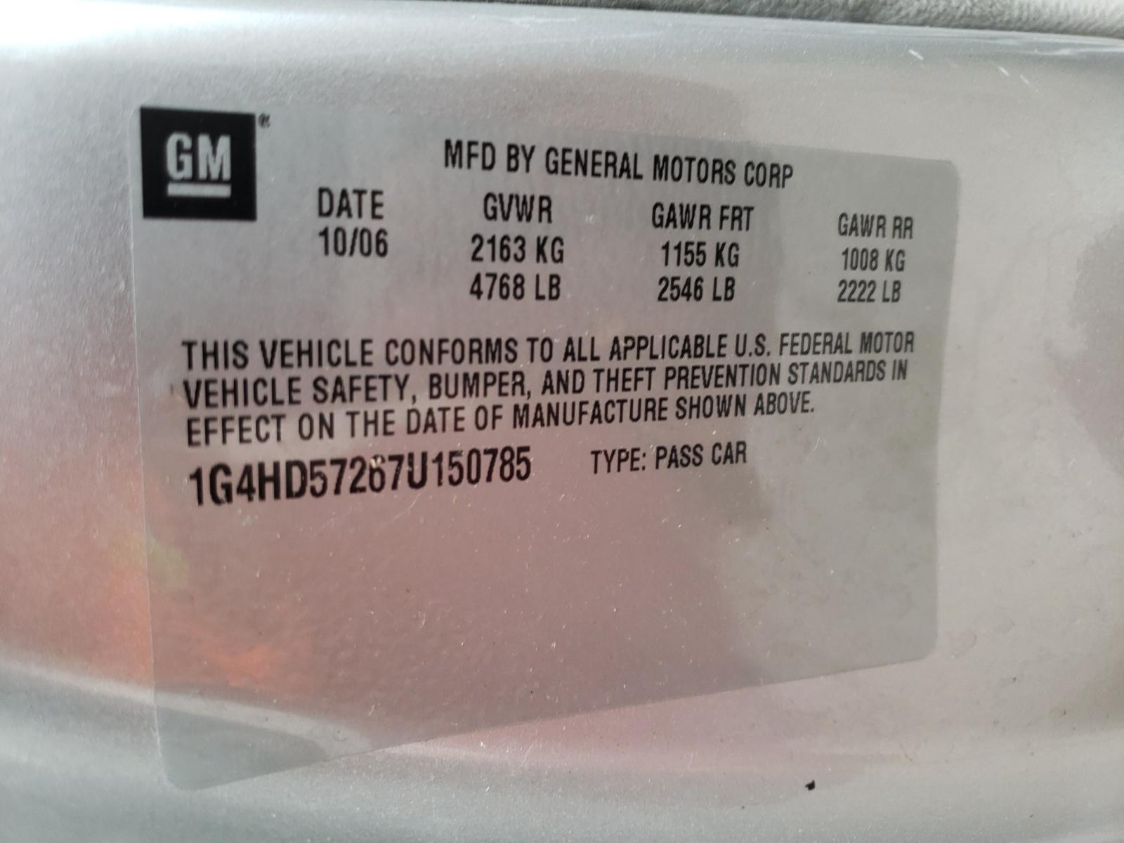 Photo 10 from auction – 2006 BUICK LUCERNE with VIN 1G4HD57267U150785