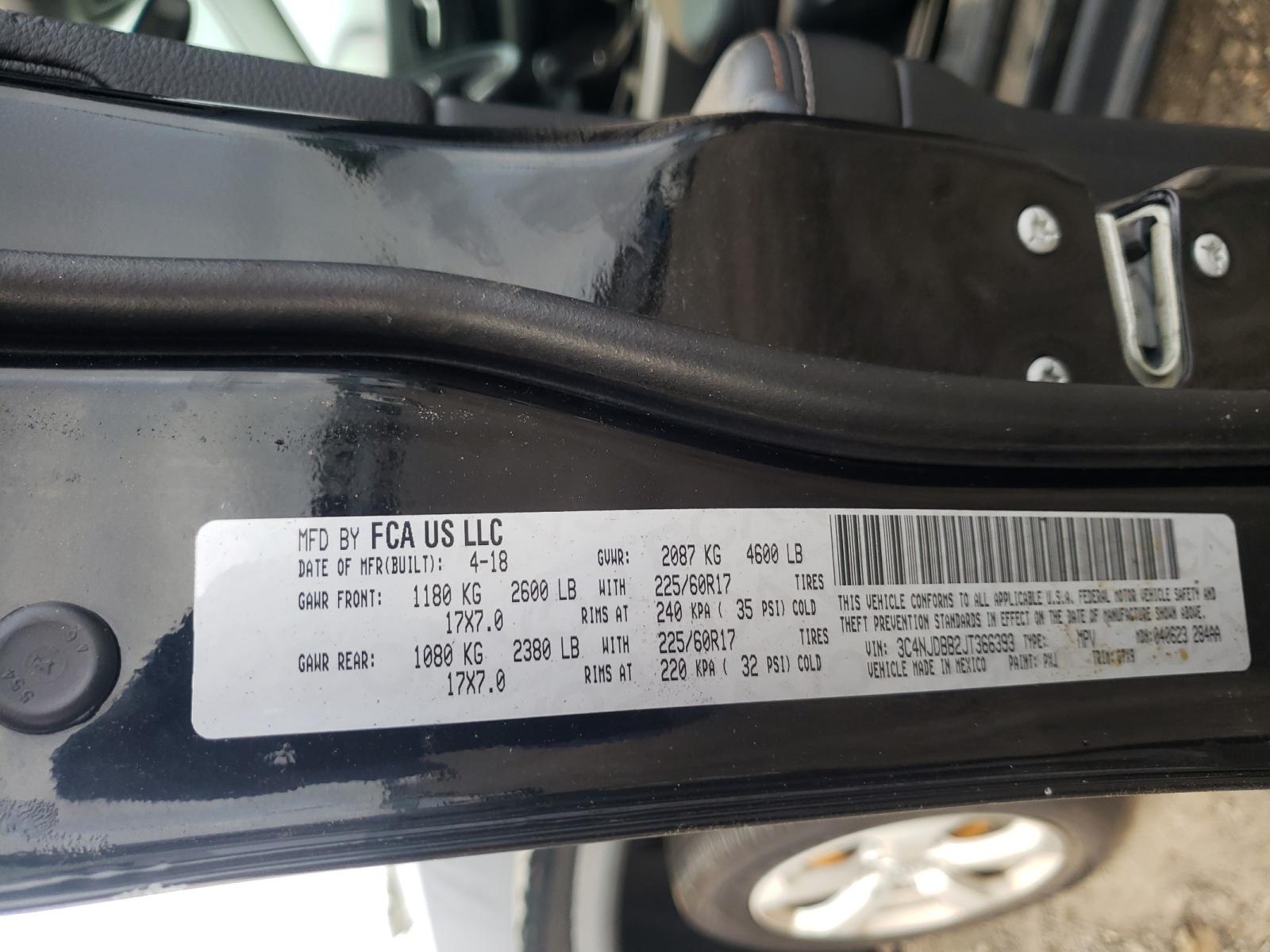 Photo 10 from auction – 2018 JEEP COMPASS LA with VIN 3C4NJDBB2JT366393