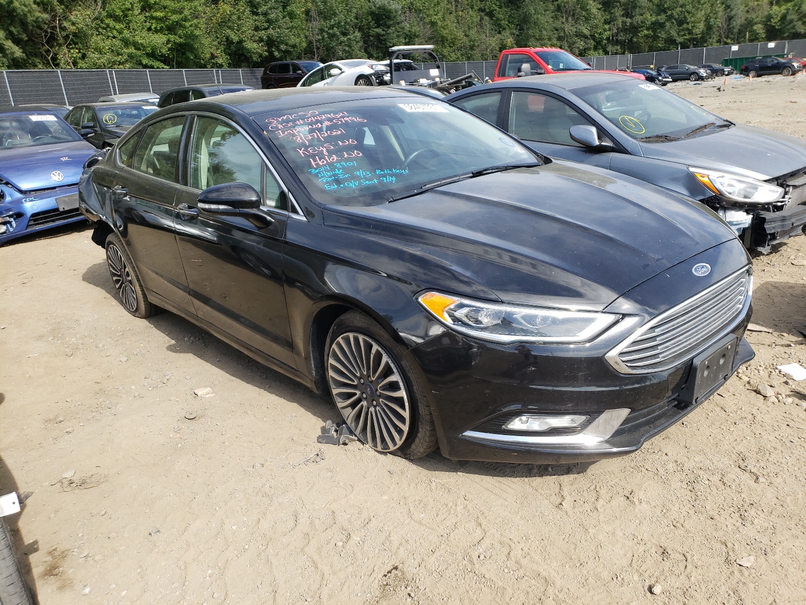 FORD FUSION SE 2017 with VIN 3FA6P0T91HR136428 - Photo from auction