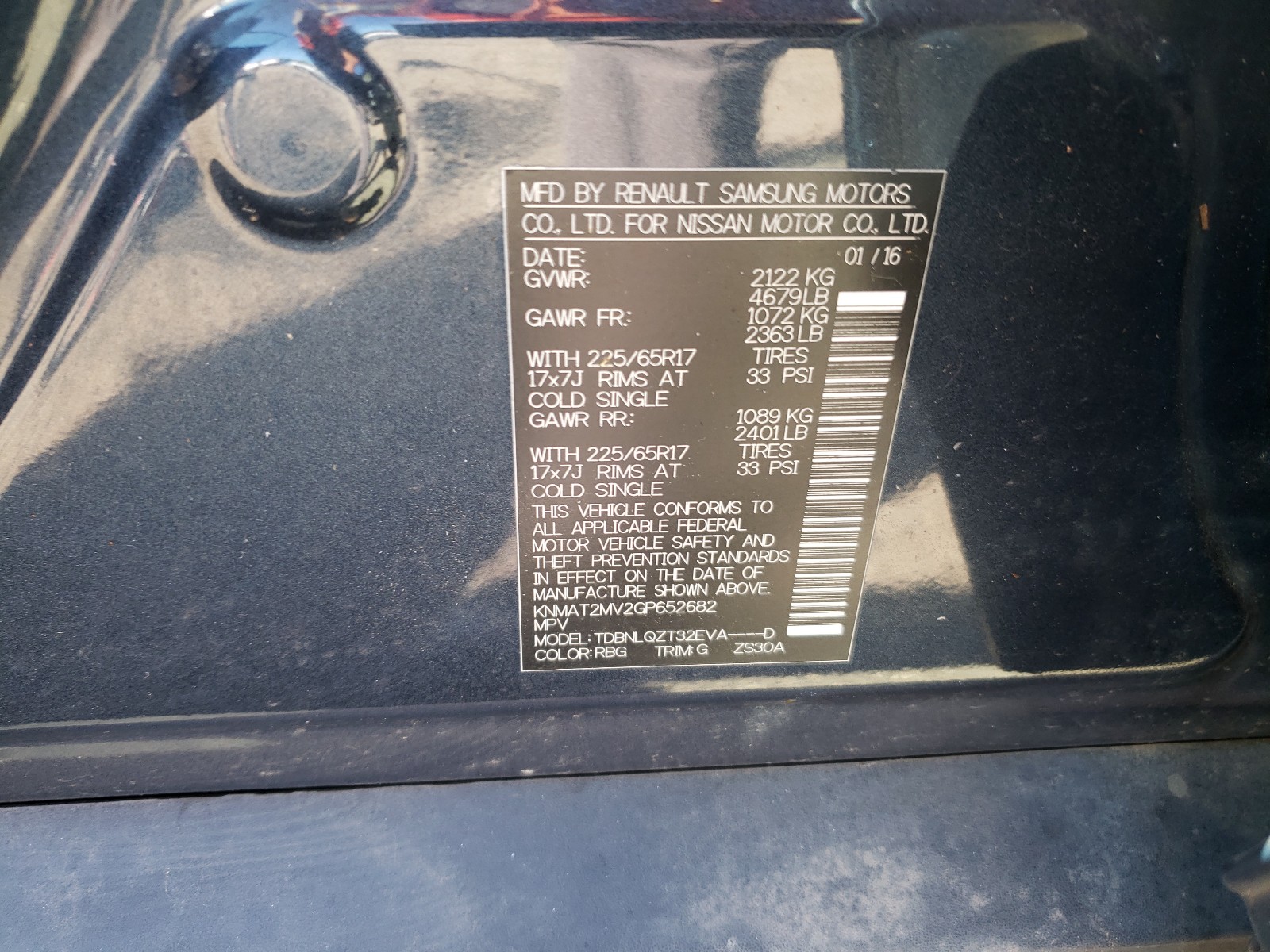 Zdjęcie 10 z aukcji – 2016 NISSAN ROGUE S z VIN KNMAT2MV2GP652682