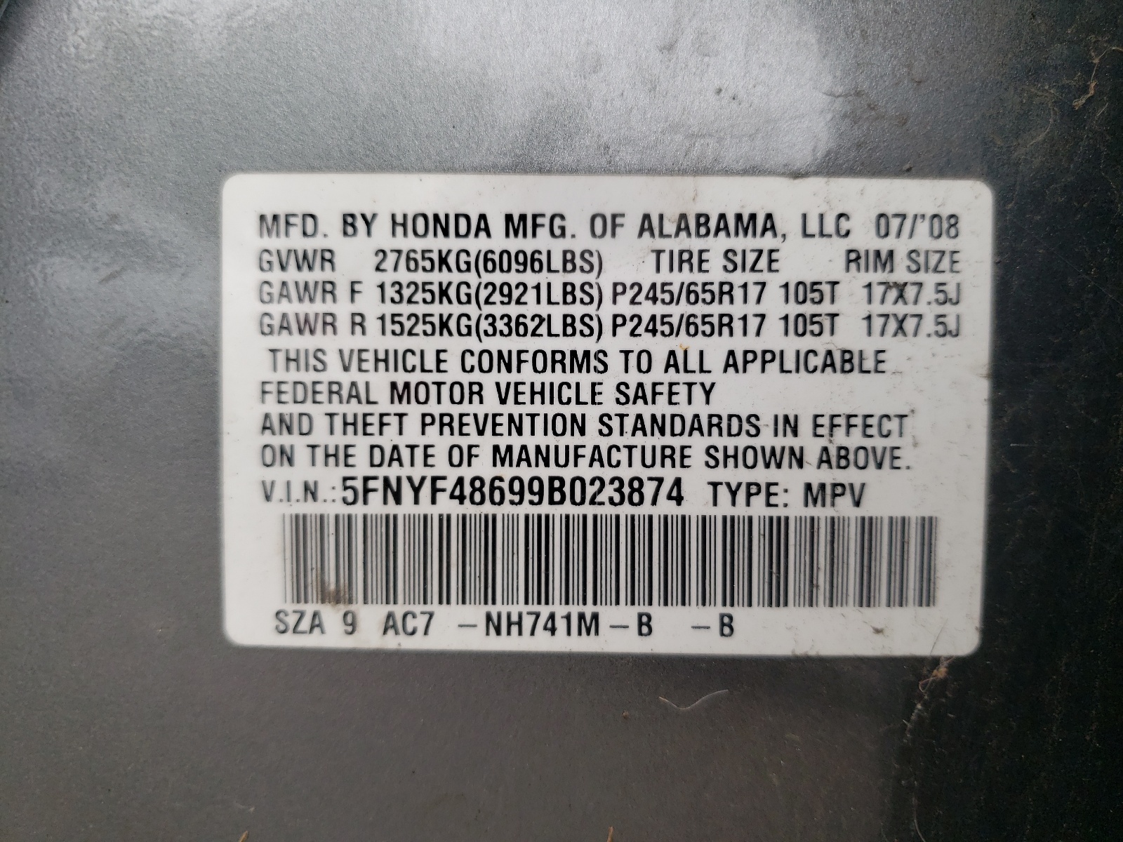 صورة رقم 10 من المزاد - 2009 HONDA PILOT EXL مع VIN 5FNYF48699B023874