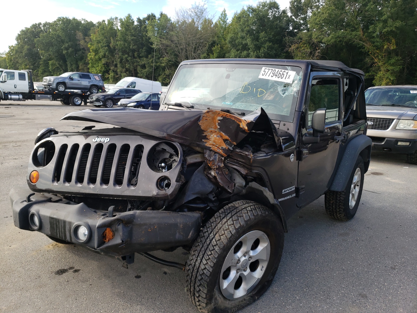 Photo 2 from auction – 2013 JEEP WRANGLER S with VIN 1C4AJWAG5DL684225
