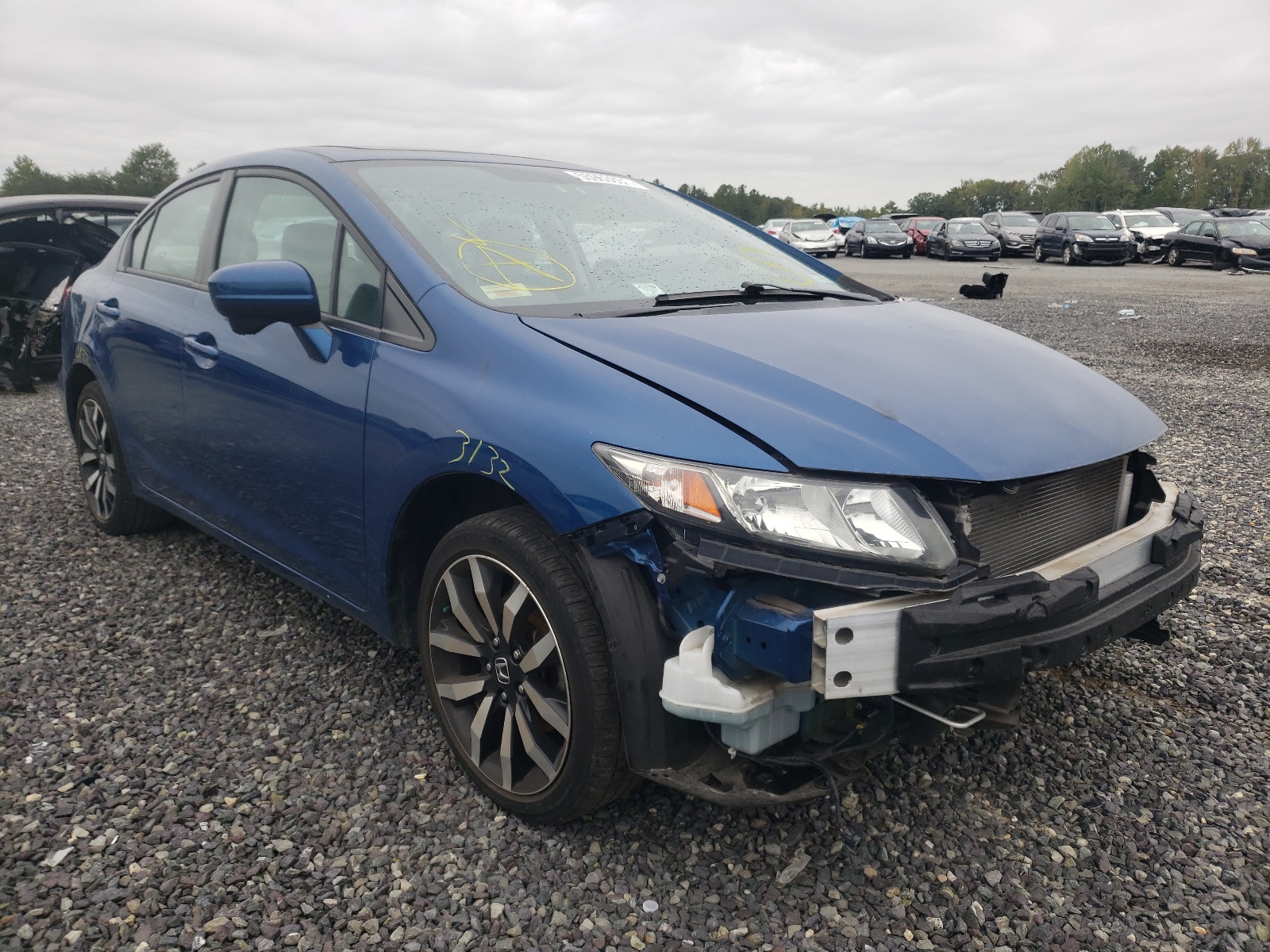 HONDA CIVIC EXL 2015 with VIN 2HGFB2F93FH504859 - Photo from auction