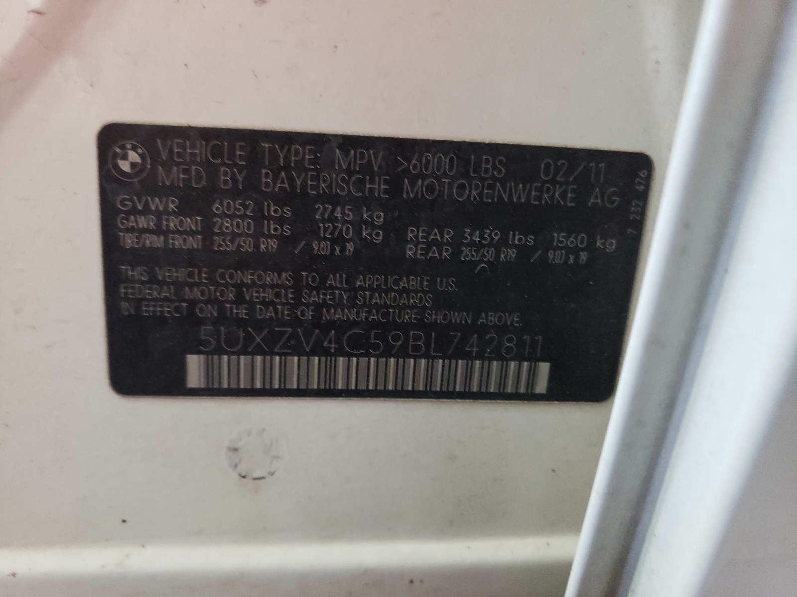 Zdjęcie 10 z aukcji – 2011 BMW X5 XDRIVE3 z VIN 5UXZV4C59BL742811