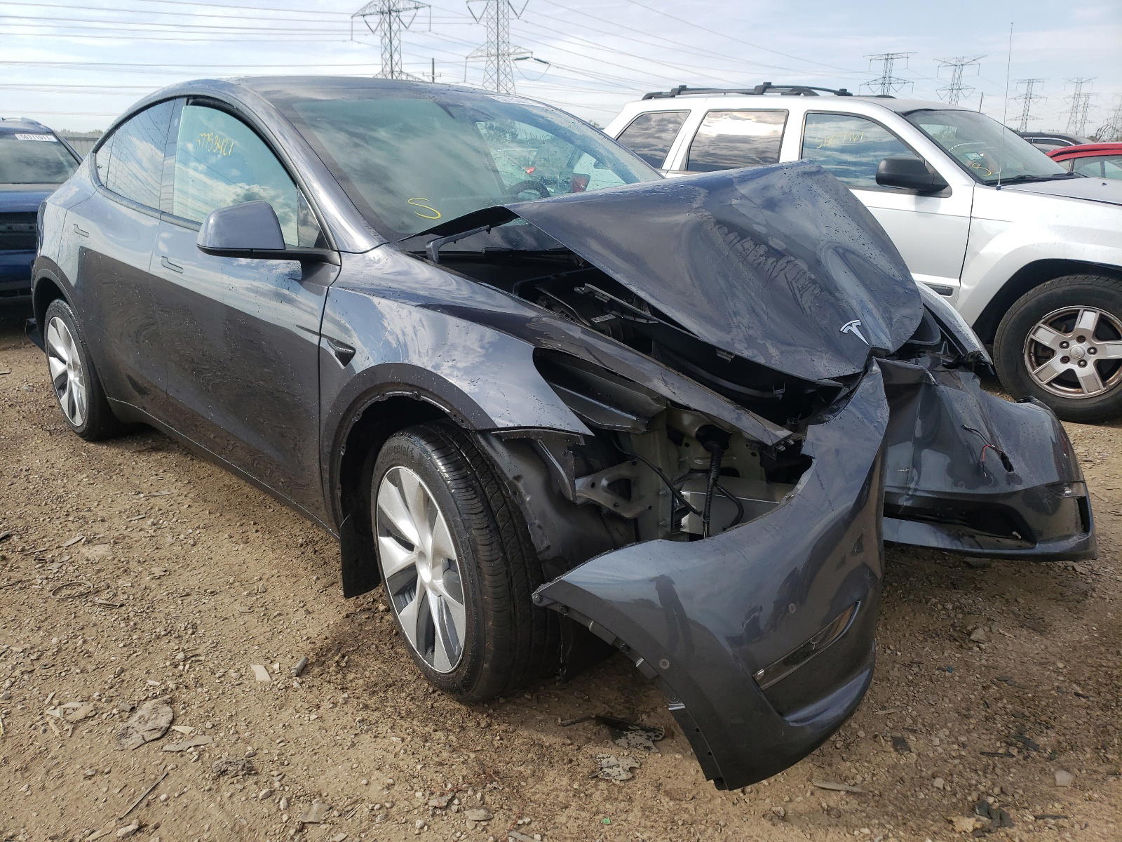 TESLA MODEL Y 2021 with VIN 5YJYGDEEXMF244496 - Photo from auction