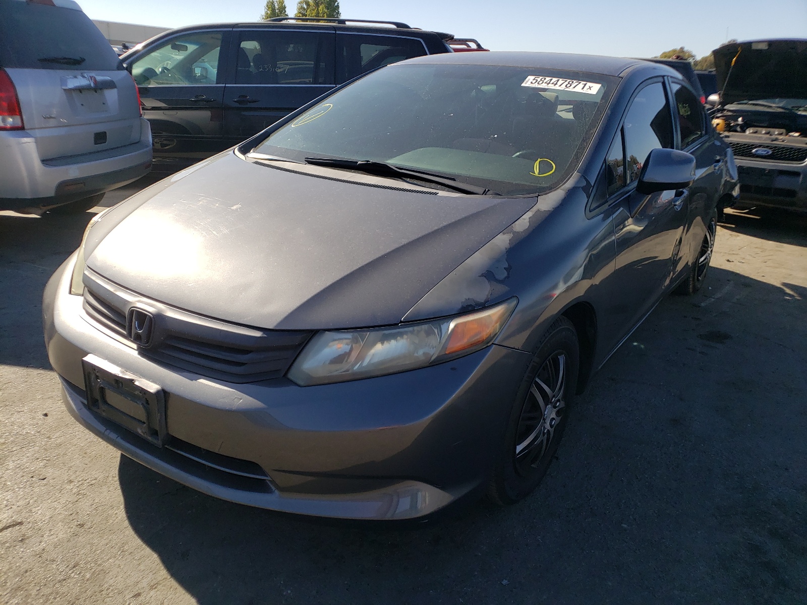 Photo 2 from auction – 2012 HONDA CIVIC LX with VIN 2HGFB2F5XCH332676