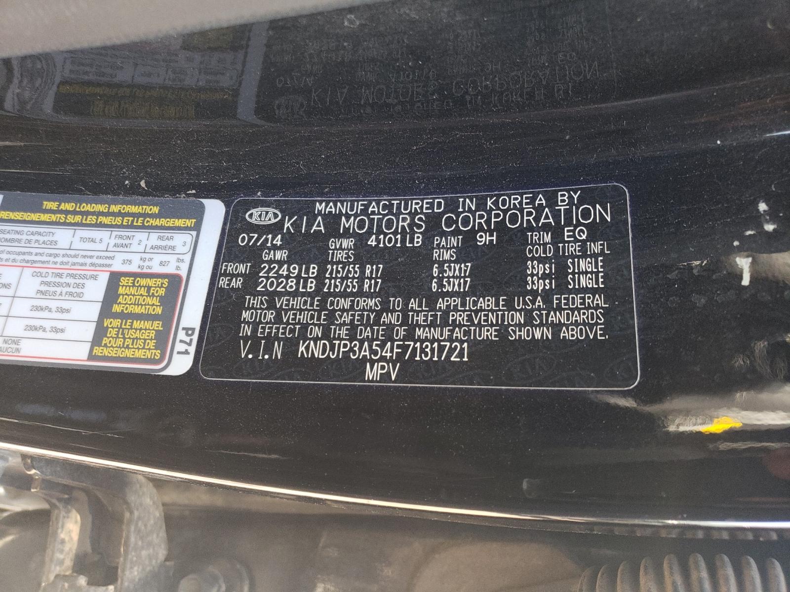 Photo 10 from auction – 2015 KIA SOUL + with VIN KNDJP3A54F7131721