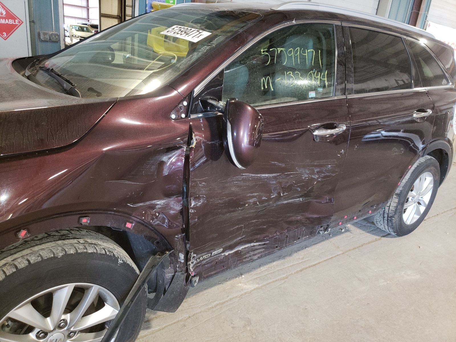Photo 9 from auction – 2016 KIA SORENTO LX with VIN 5XYPGDA55GG034807