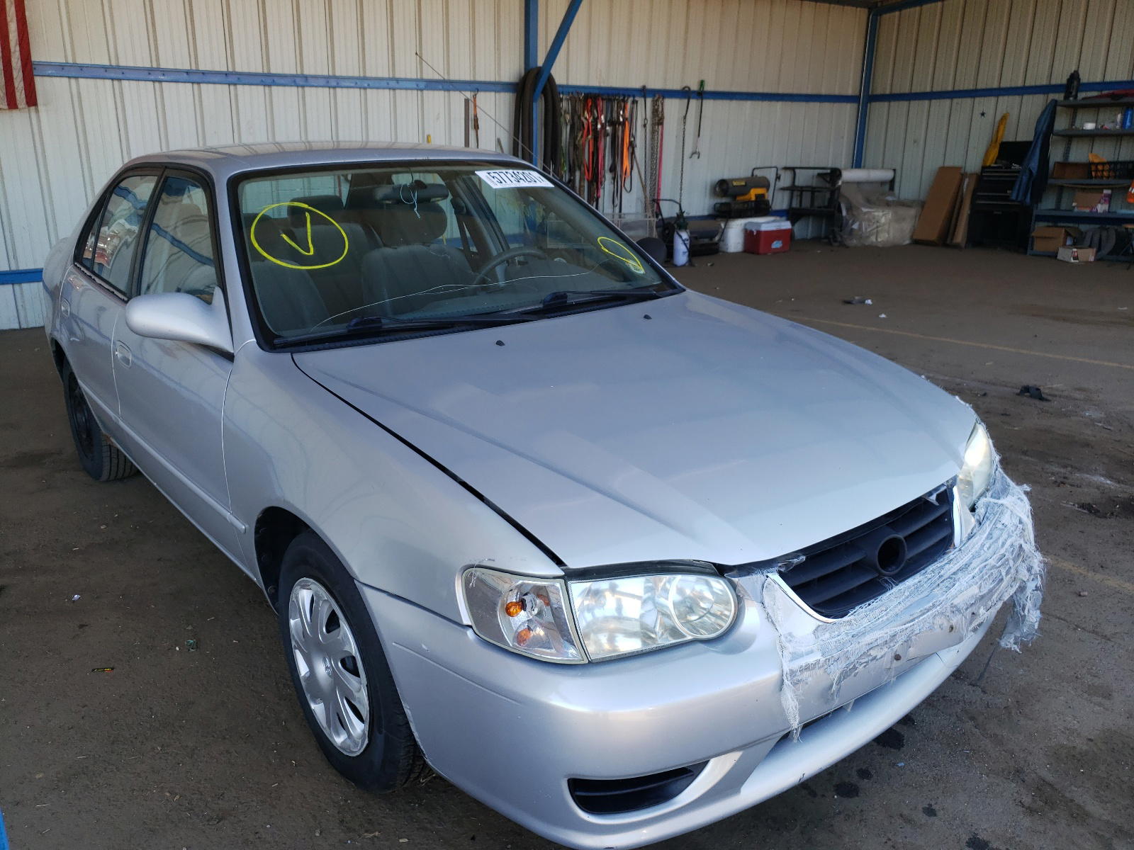 TOYOTA COROLLA CE 2002 with VIN 1NXBR12E42Z640989 - Photo from auction