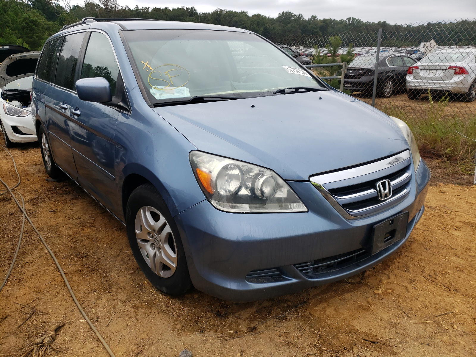 HONDA ODYSSEY EX 2007 with VIN 5FNRL38457B093522 - Photo from auction