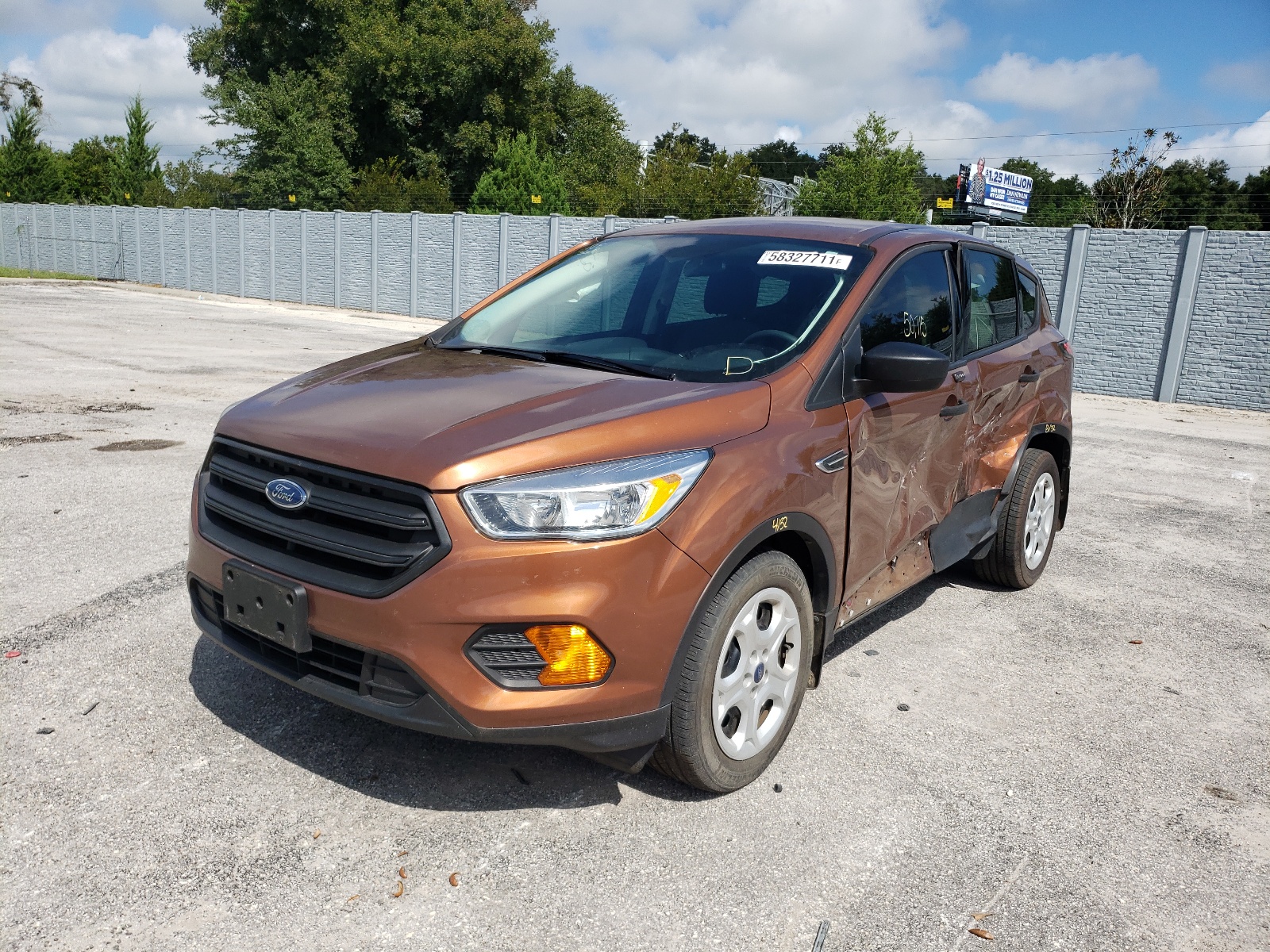 Photo 2 from auction – 2017 FORD ESCAPE S with VIN 1FMCU0F75HUA58160