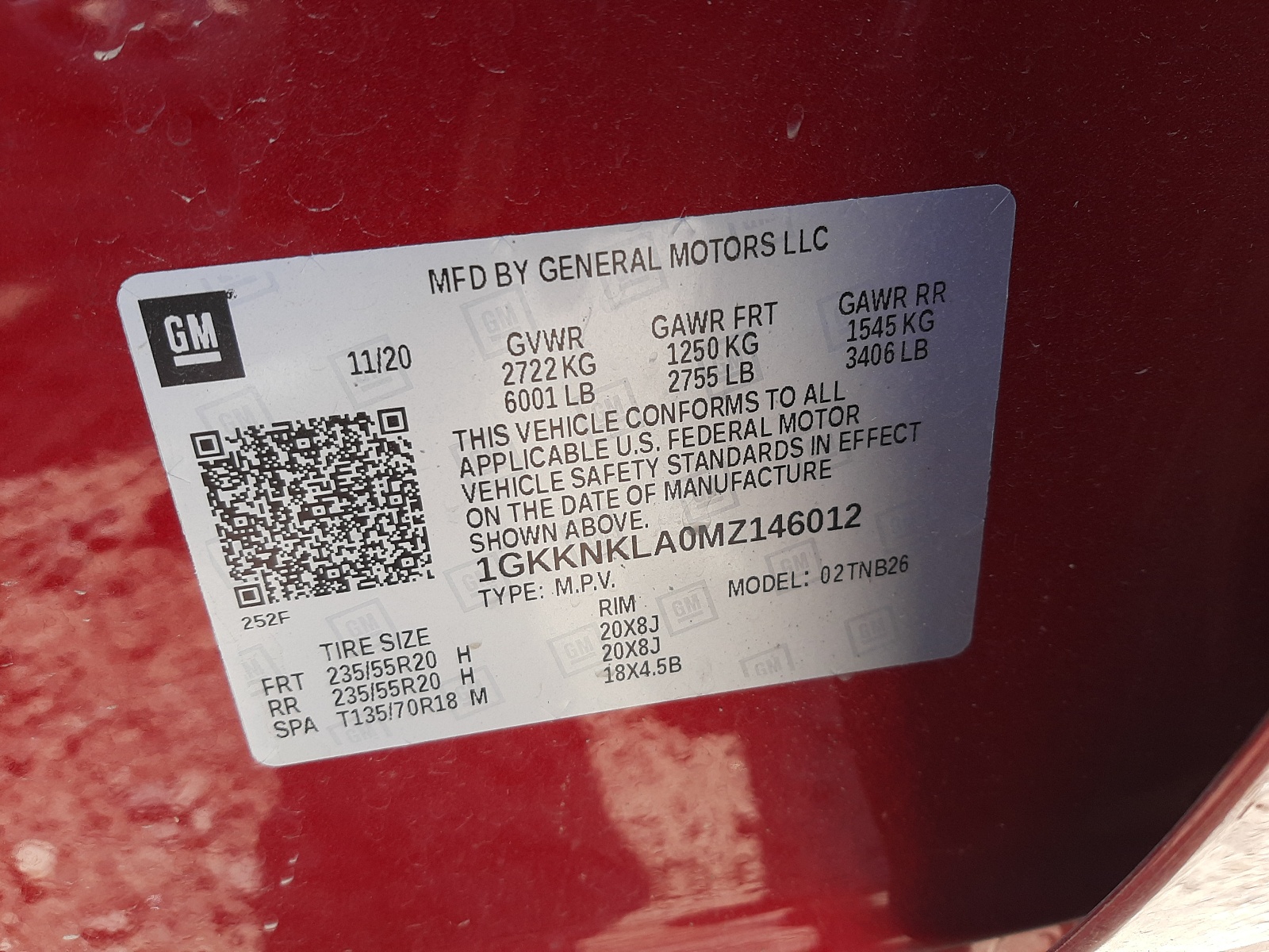 Photo 10 from auction – 2021 GMC ACADIA SLE with VIN 1GKKNKLA0MZ146012