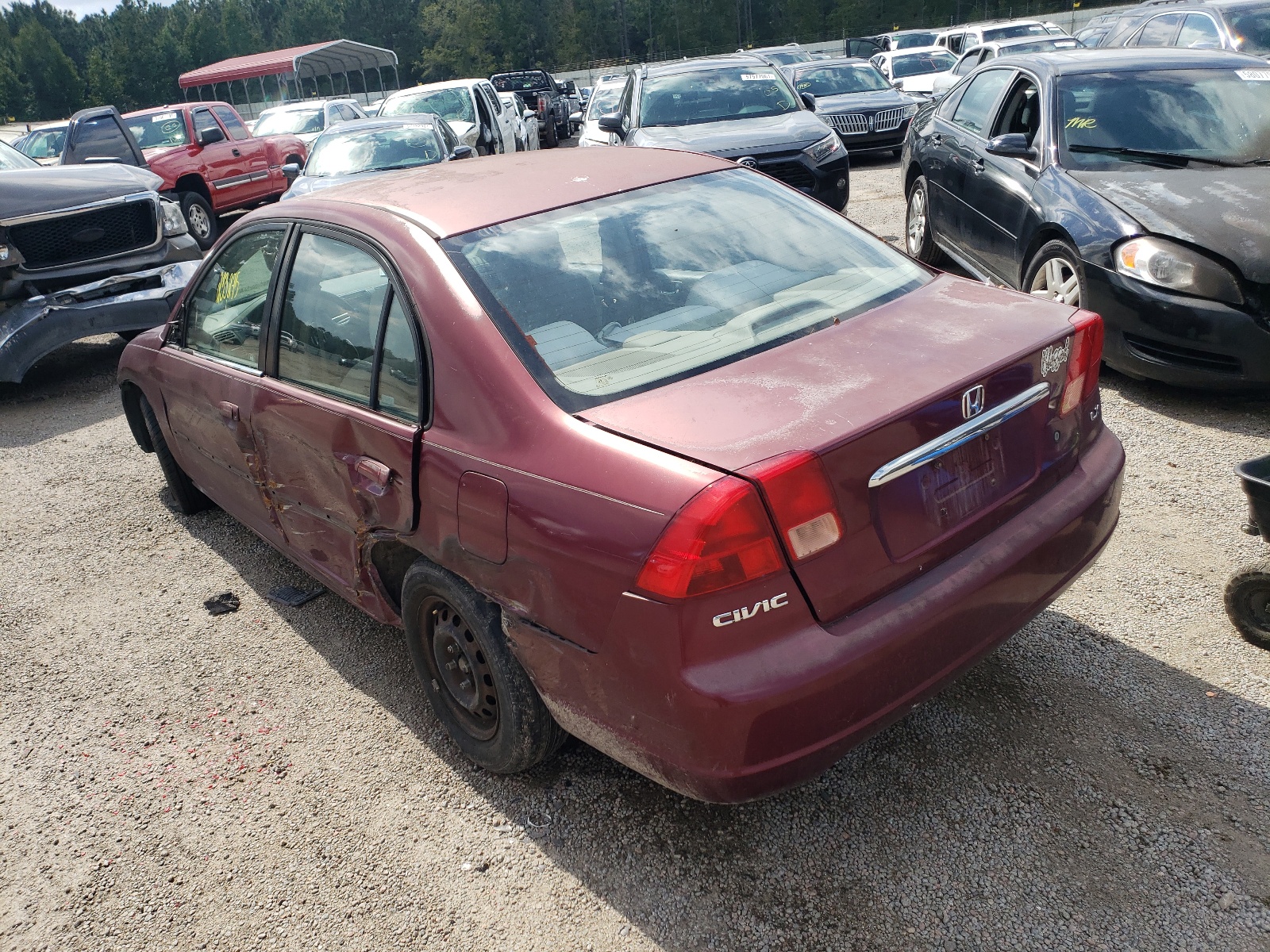 Photo 3 from auction – 2002 HONDA CIVIC LX with VIN 1HGES16542L063579