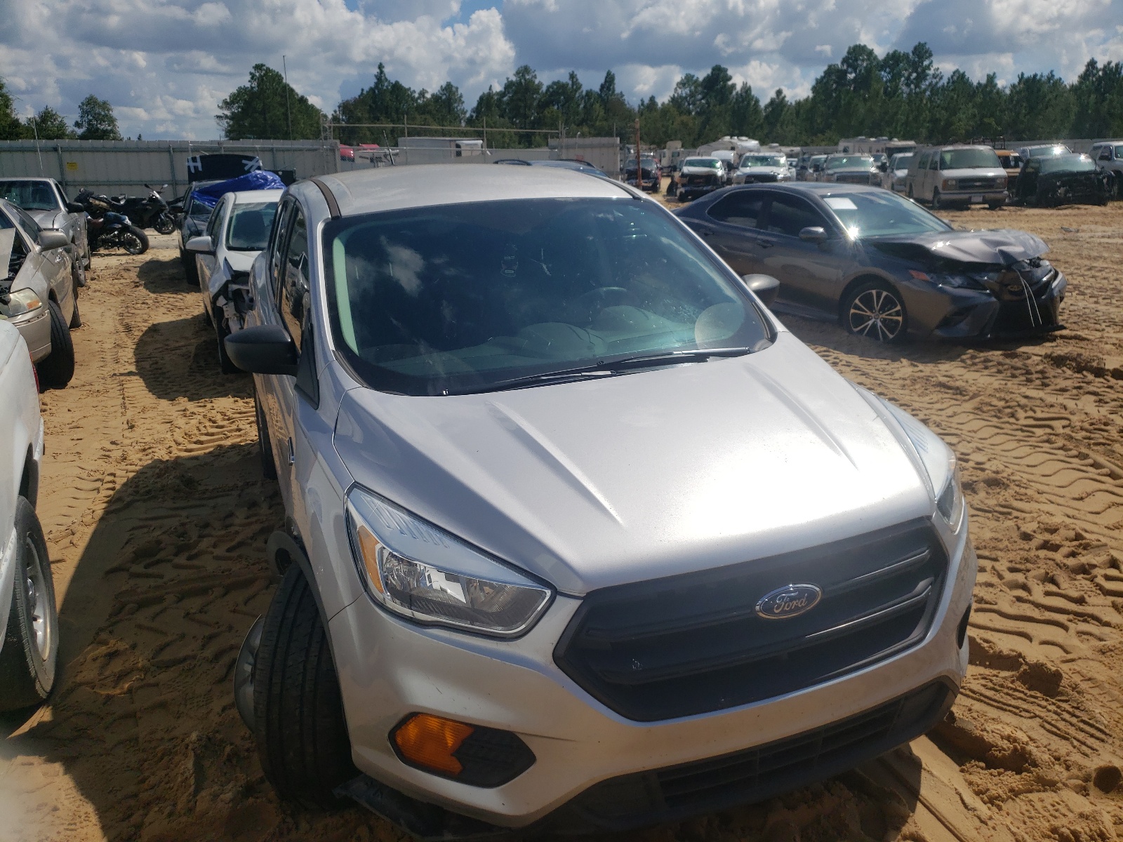 FORD ESCAPE S 2017 with VIN 1FMCU0F77HUA27055 - Photo from auction