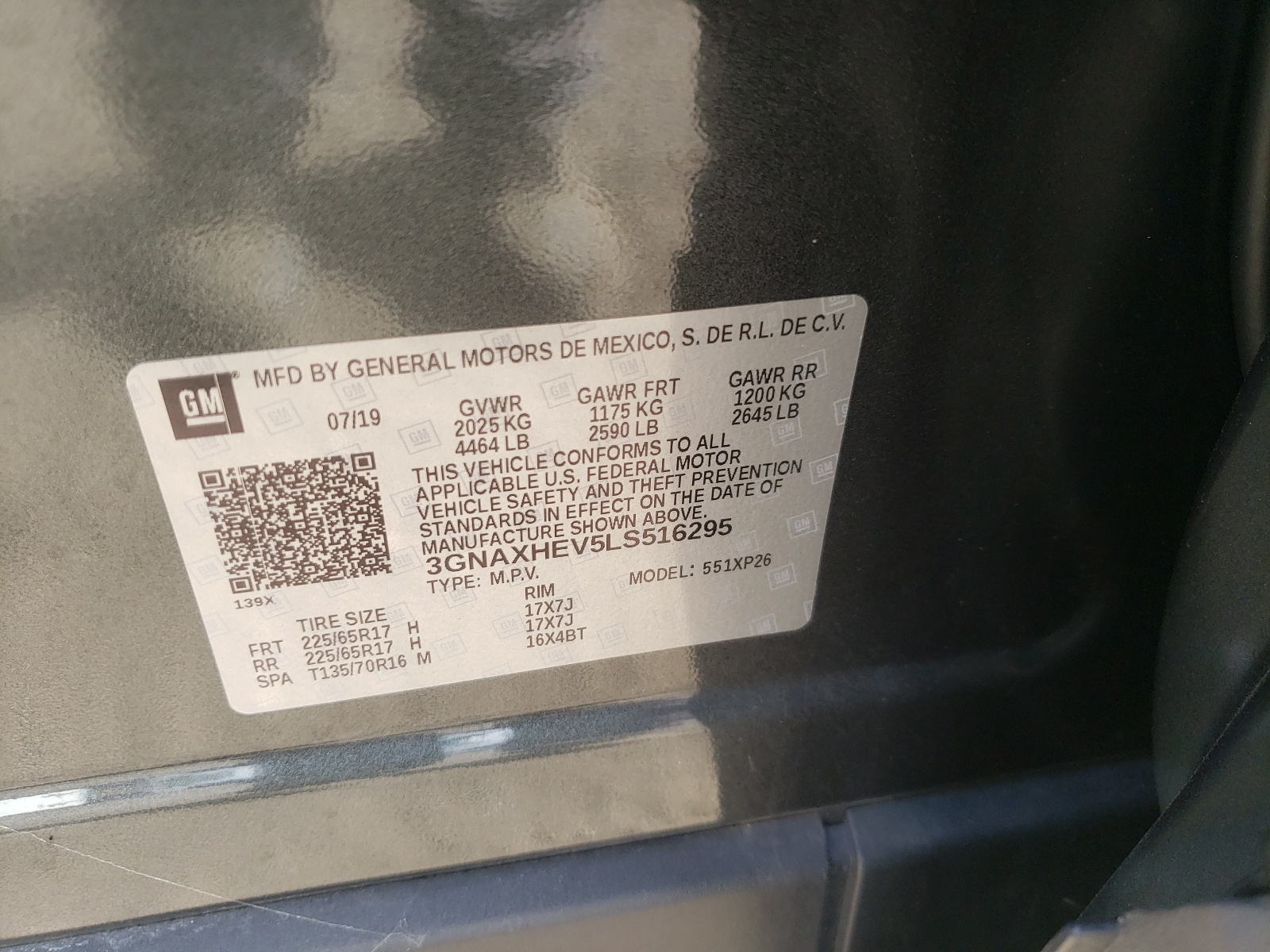 Photo 10 from auction – 2020 CHEVROLET EQUINOX LS with VIN 3GNAXHEV5LS516295