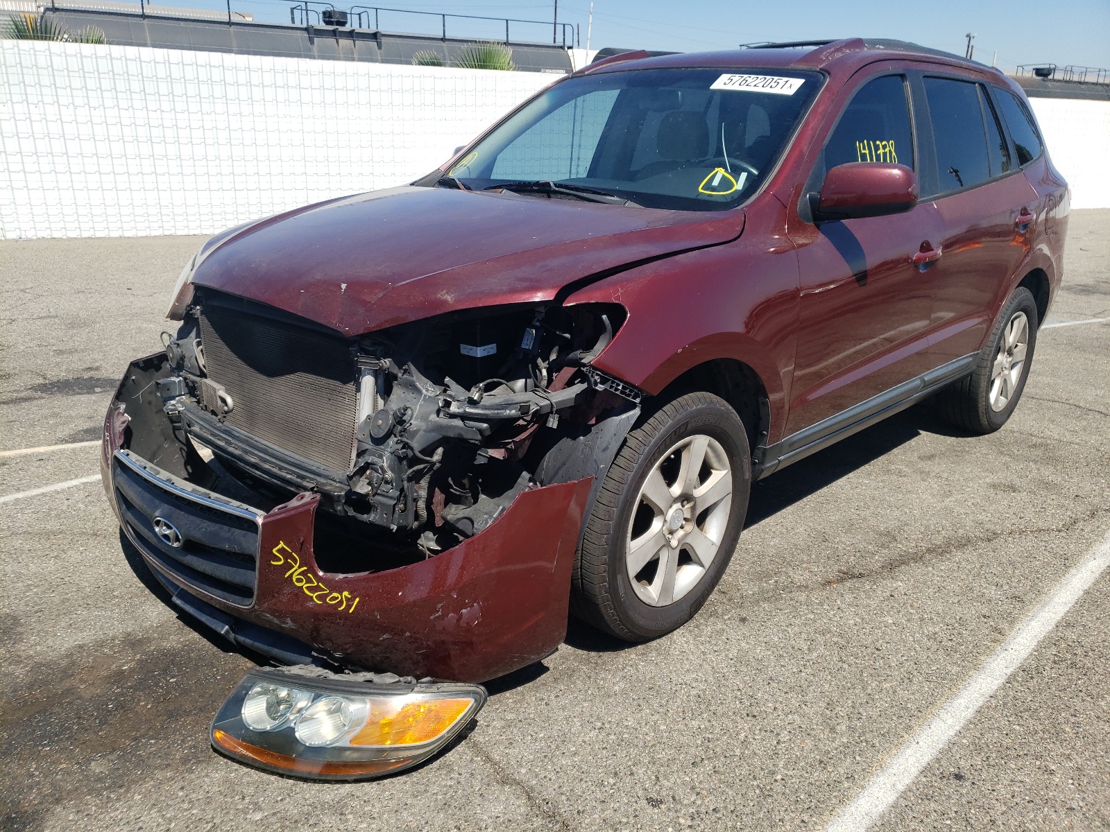Photo 2 from auction – 2007 HYUNDAI SANTA FE S with VIN 5NMSH13E27H006472