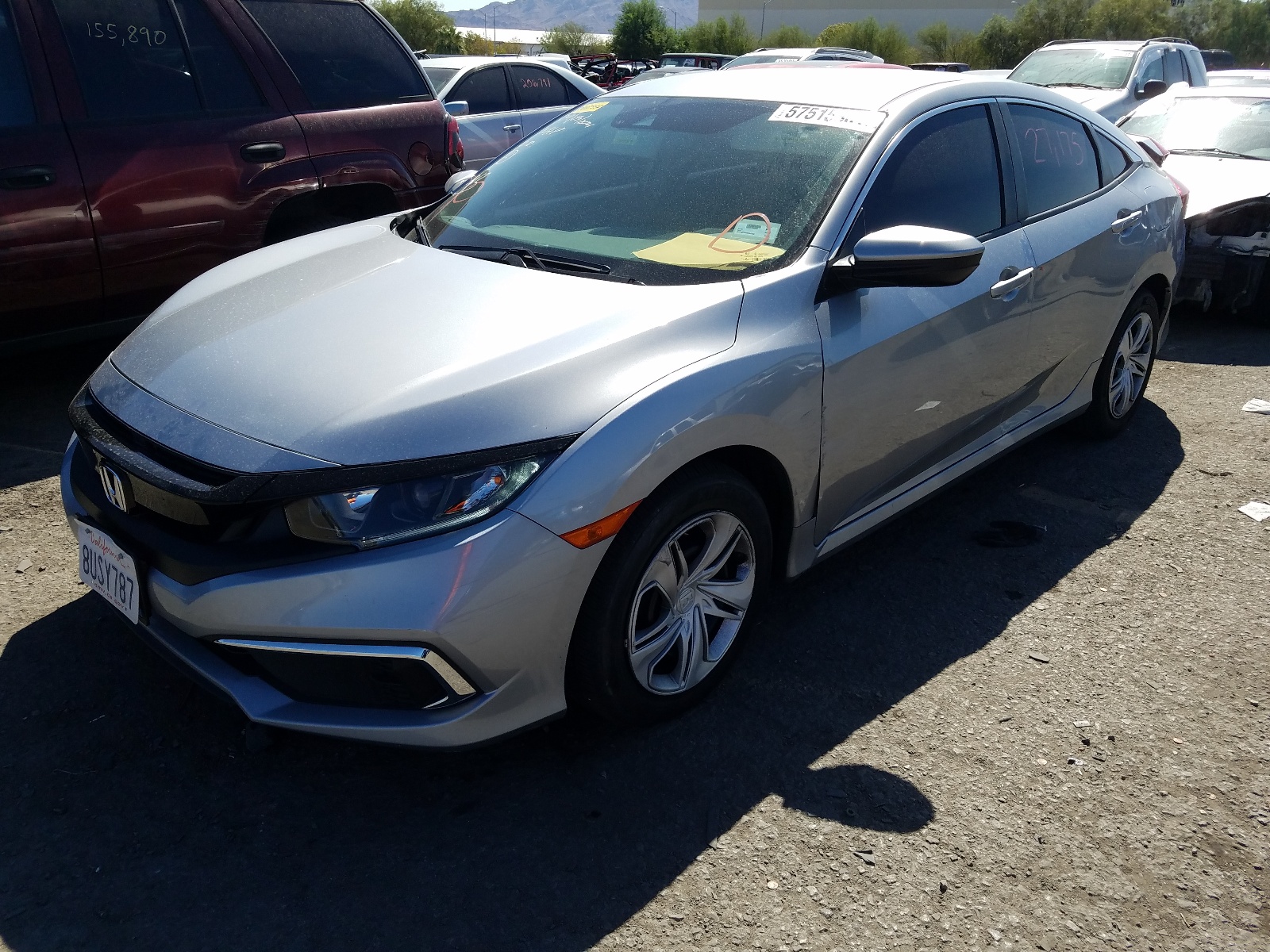 Photo 2 from auction – 2019 HONDA CIVIC LX with VIN 19XFC2F69KE202046