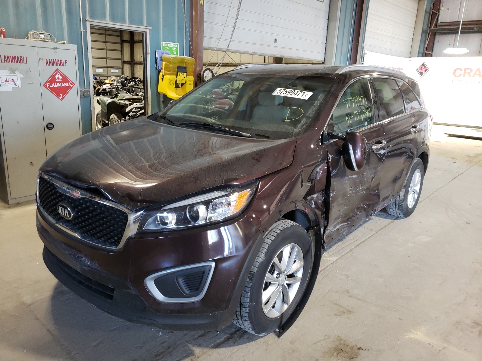Photo 2 from auction – 2016 KIA SORENTO LX with VIN 5XYPGDA55GG034807