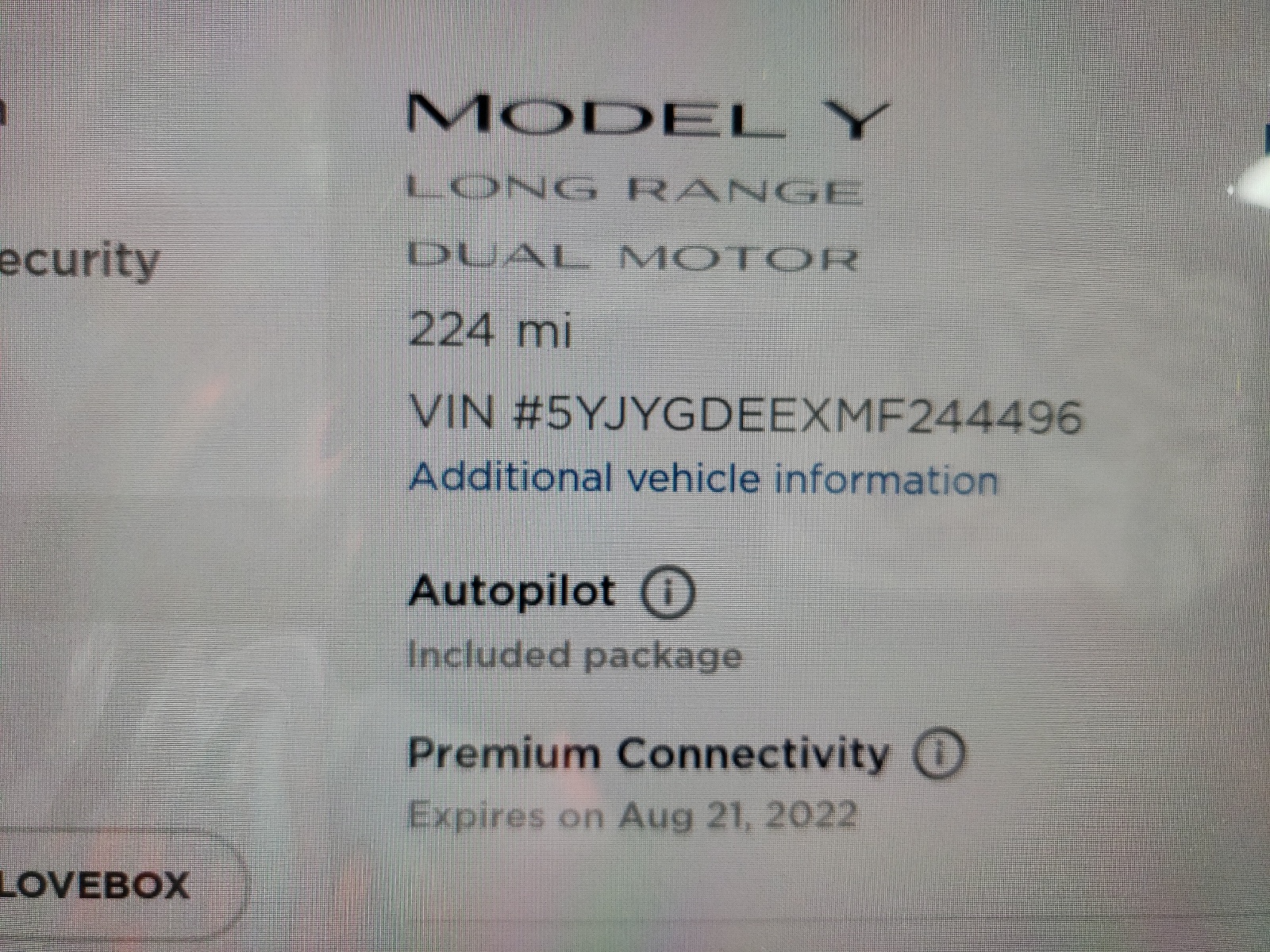 صورة رقم 8 من المزاد - 2021 TESLA MODEL Y مع VIN 5YJYGDEEXMF244496