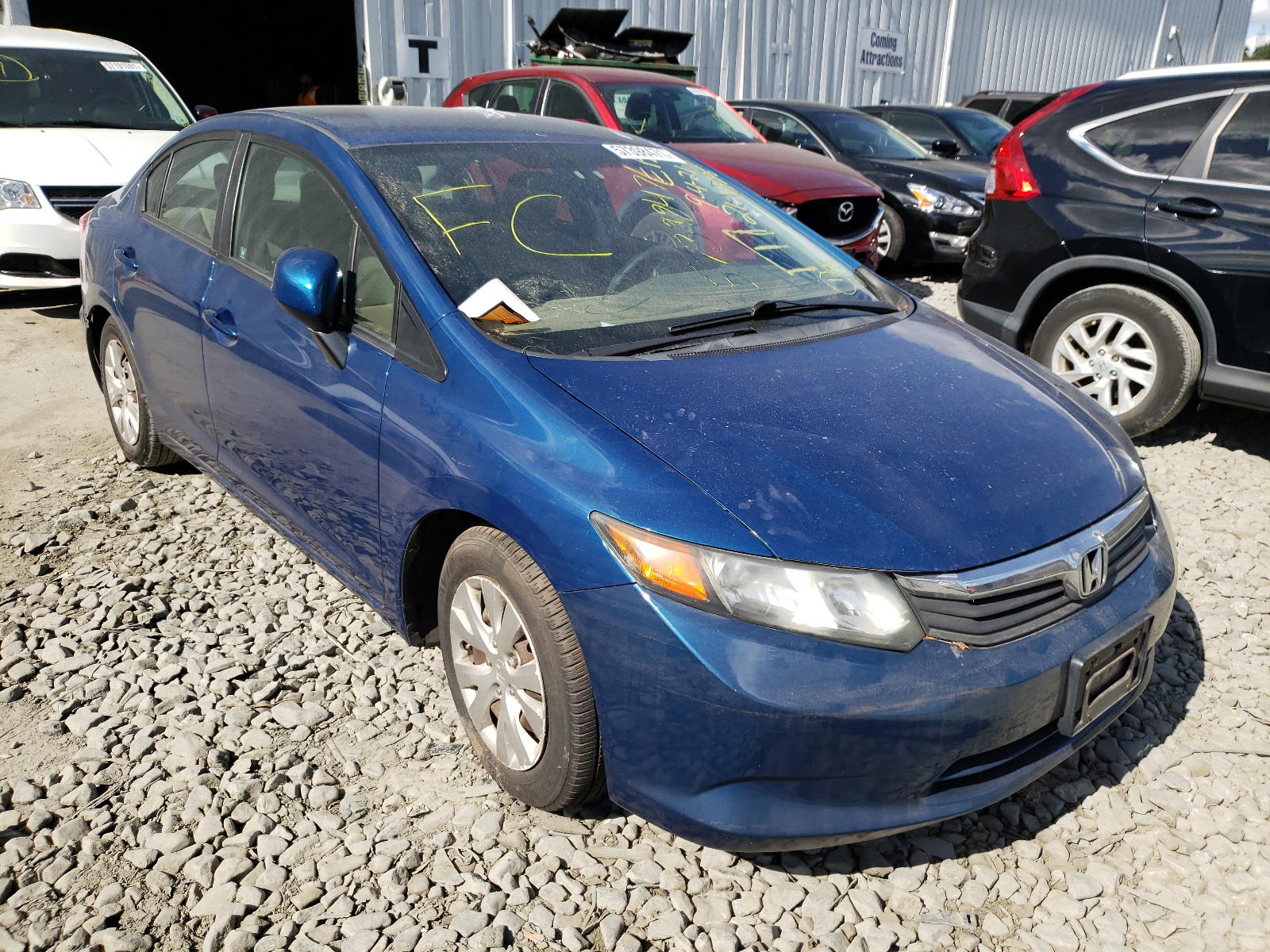 HONDA CIVIC LX 2012 with VIN 2HGFB2F51CH511642 - Photo from auction