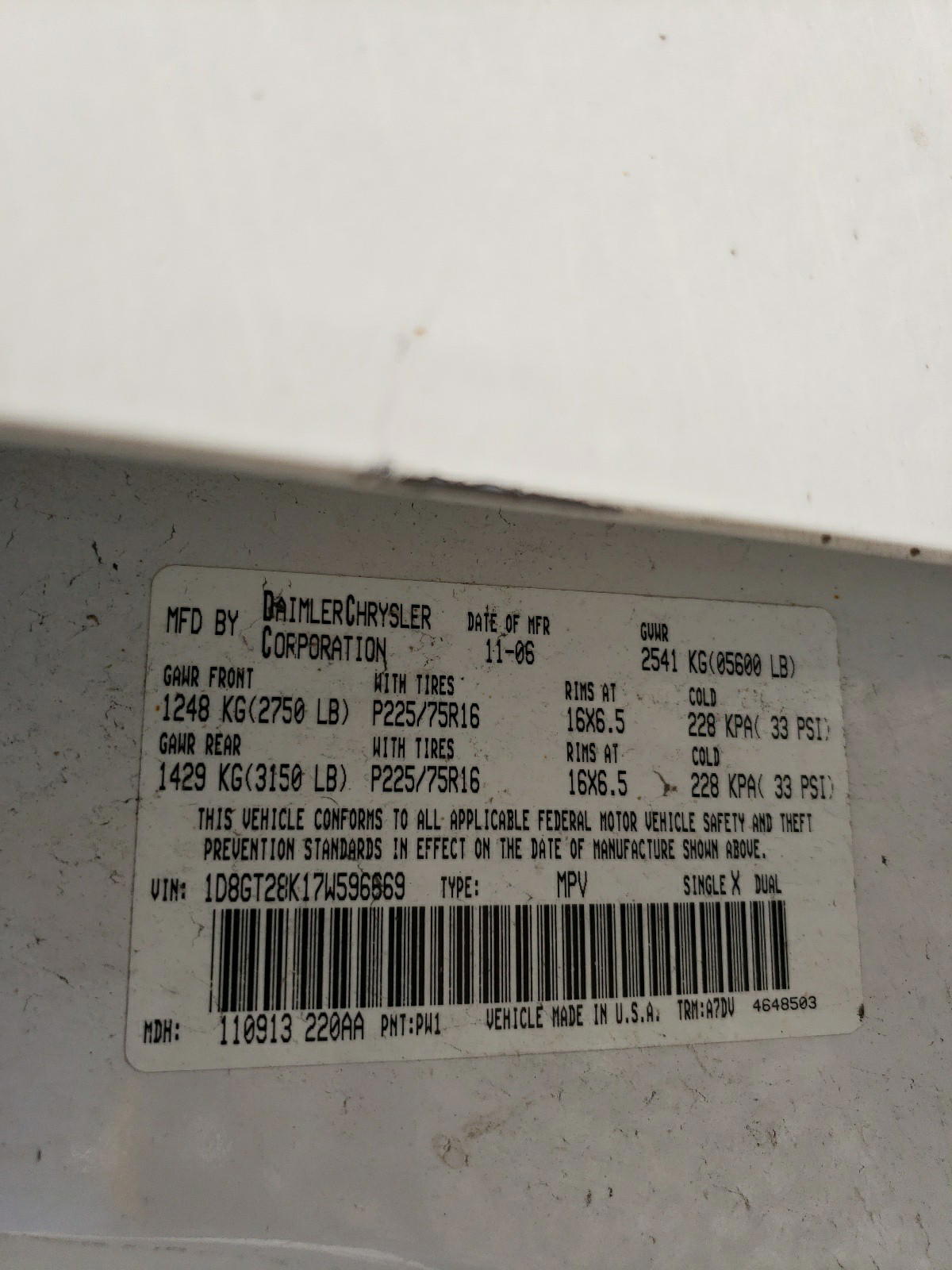 Photo 10 from auction – 2007 DODGE NITRO SXT with VIN 1D8GT28K17W596669