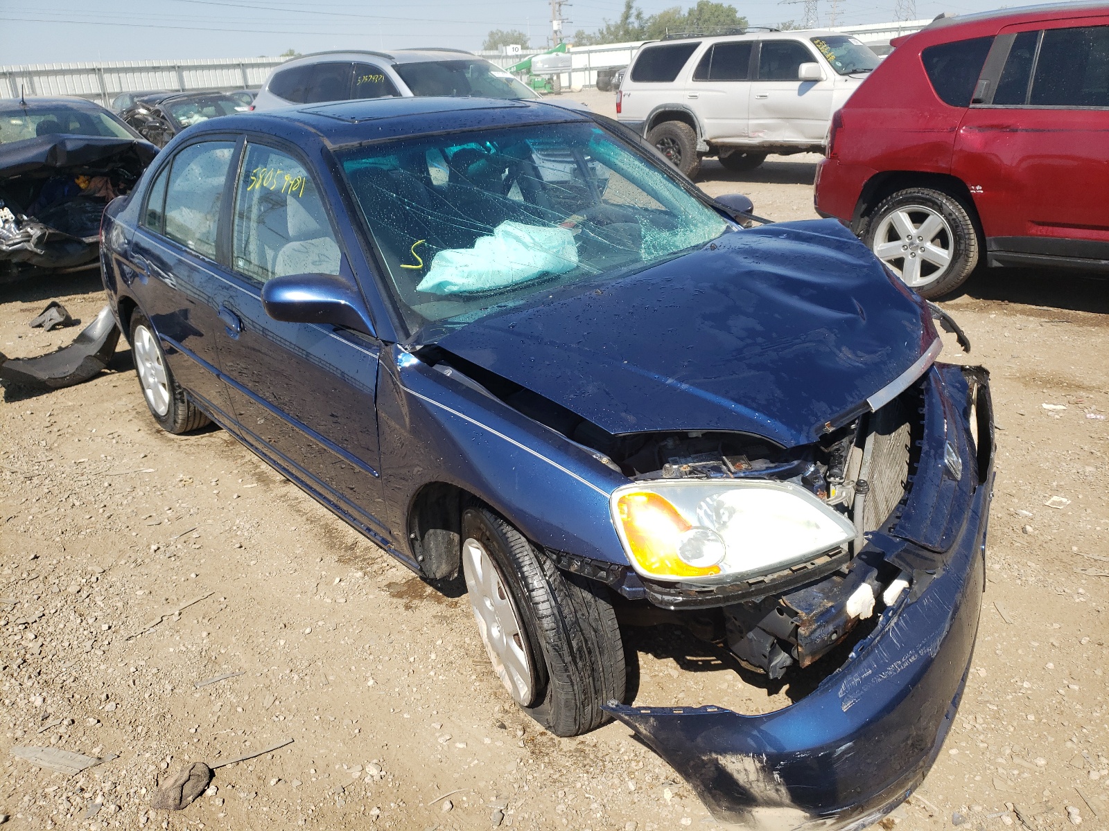 Photo 1 from auction – 2001 HONDA CIVIC EX with VIN 1HGES26791L045827