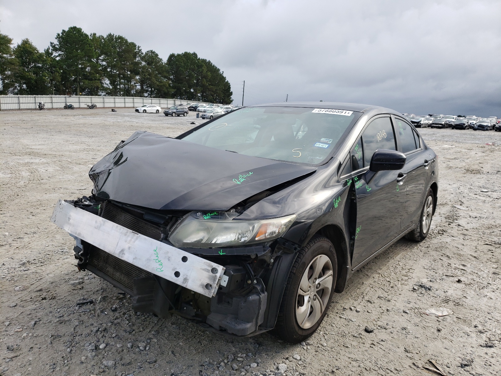 Photo 2 from auction – 2014 HONDA CIVIC LX with VIN 2HGFB2F56EH508075