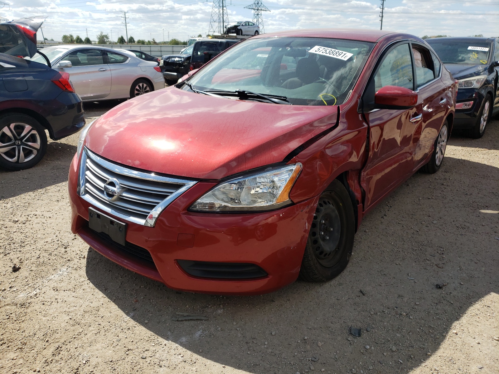 Photo 2 from auction – 2014 NISSAN SENTRA S with VIN 3N1AB7AP8EY306124