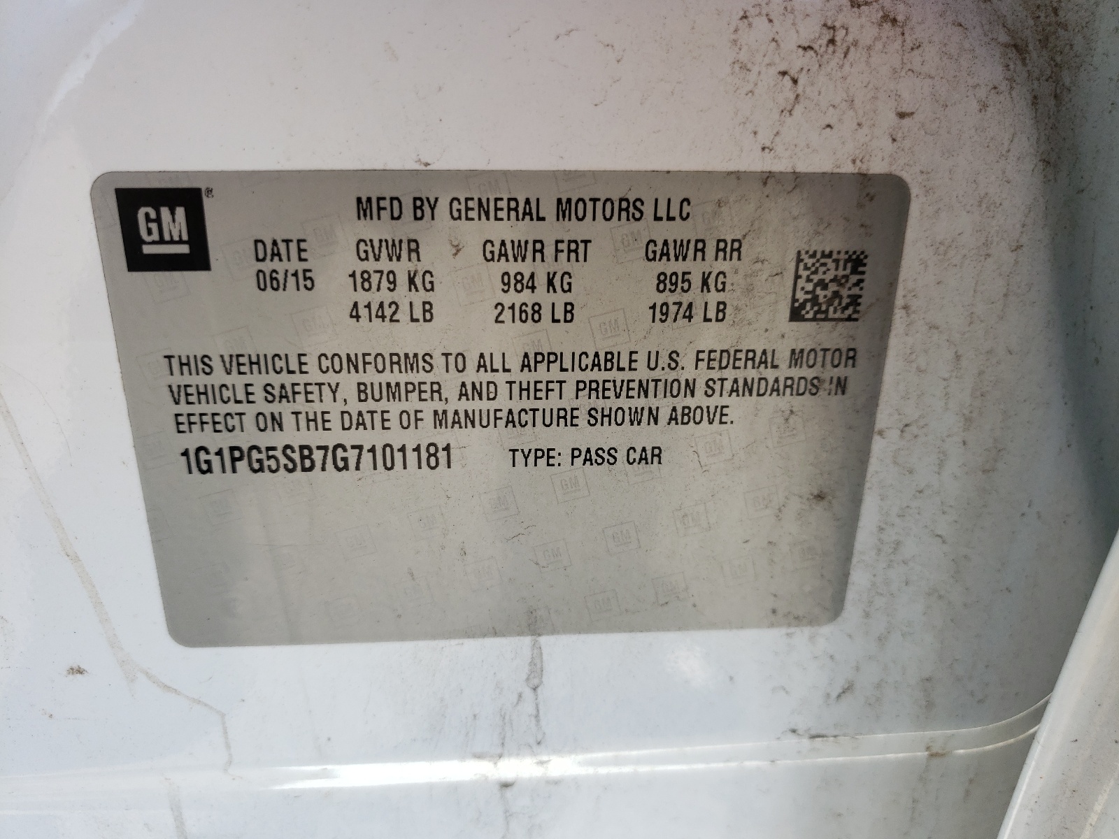 Photo 10 from auction – 2016 CHEVROLET CRUZE LIMI with VIN 1G1PG5SB7G7101181