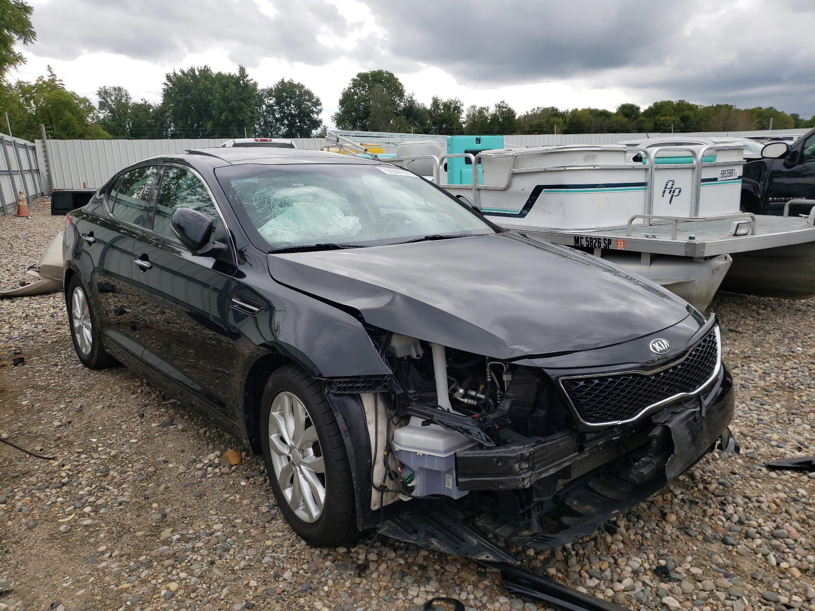 KIA OPTIMA EX 2015 with VIN 5XXGN4A79FG490870 - Photo from auction