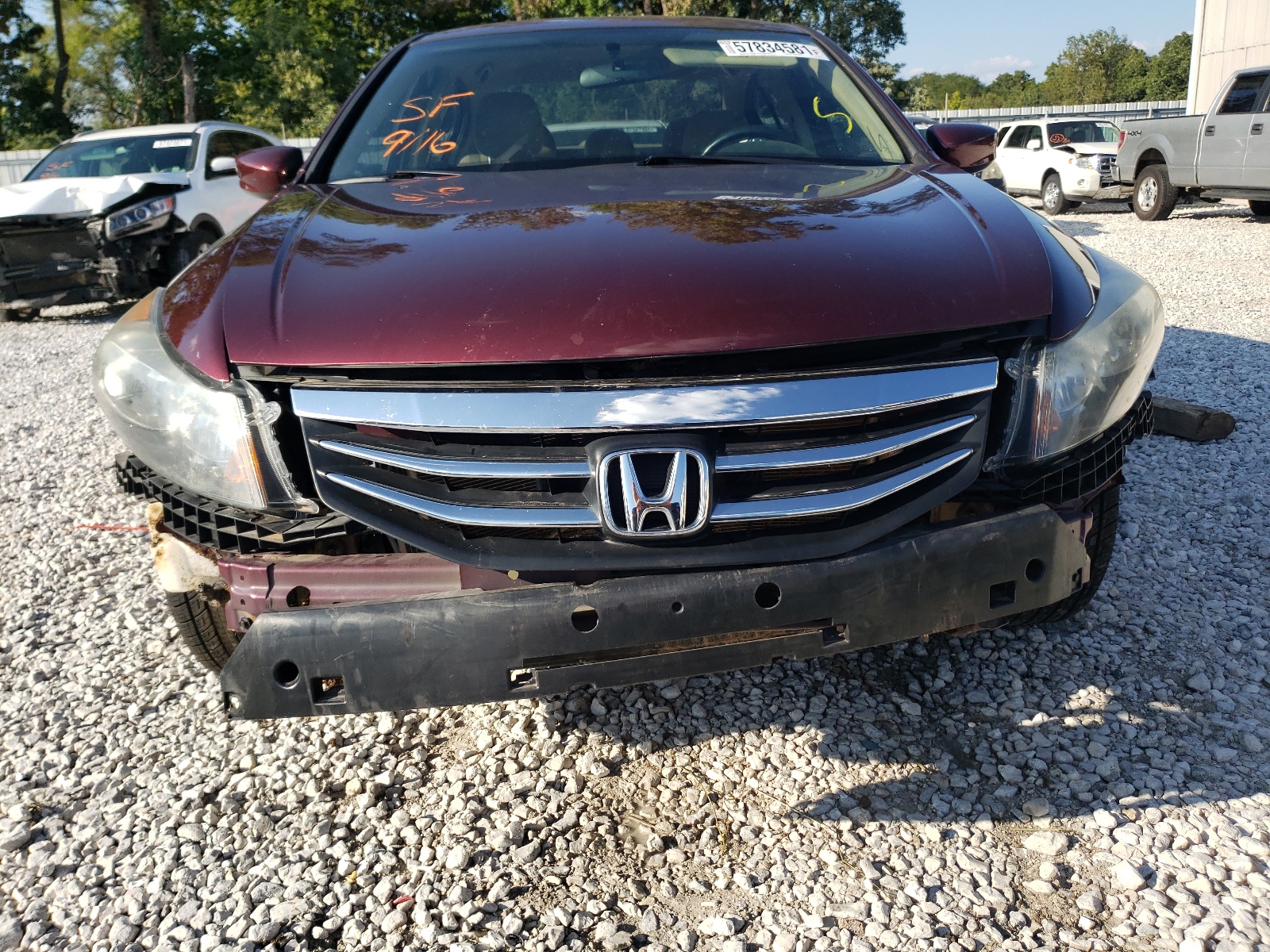 Photo 9 from auction – 2012 HONDA ACCORD LX with VIN 1HGCP2F31CA040545