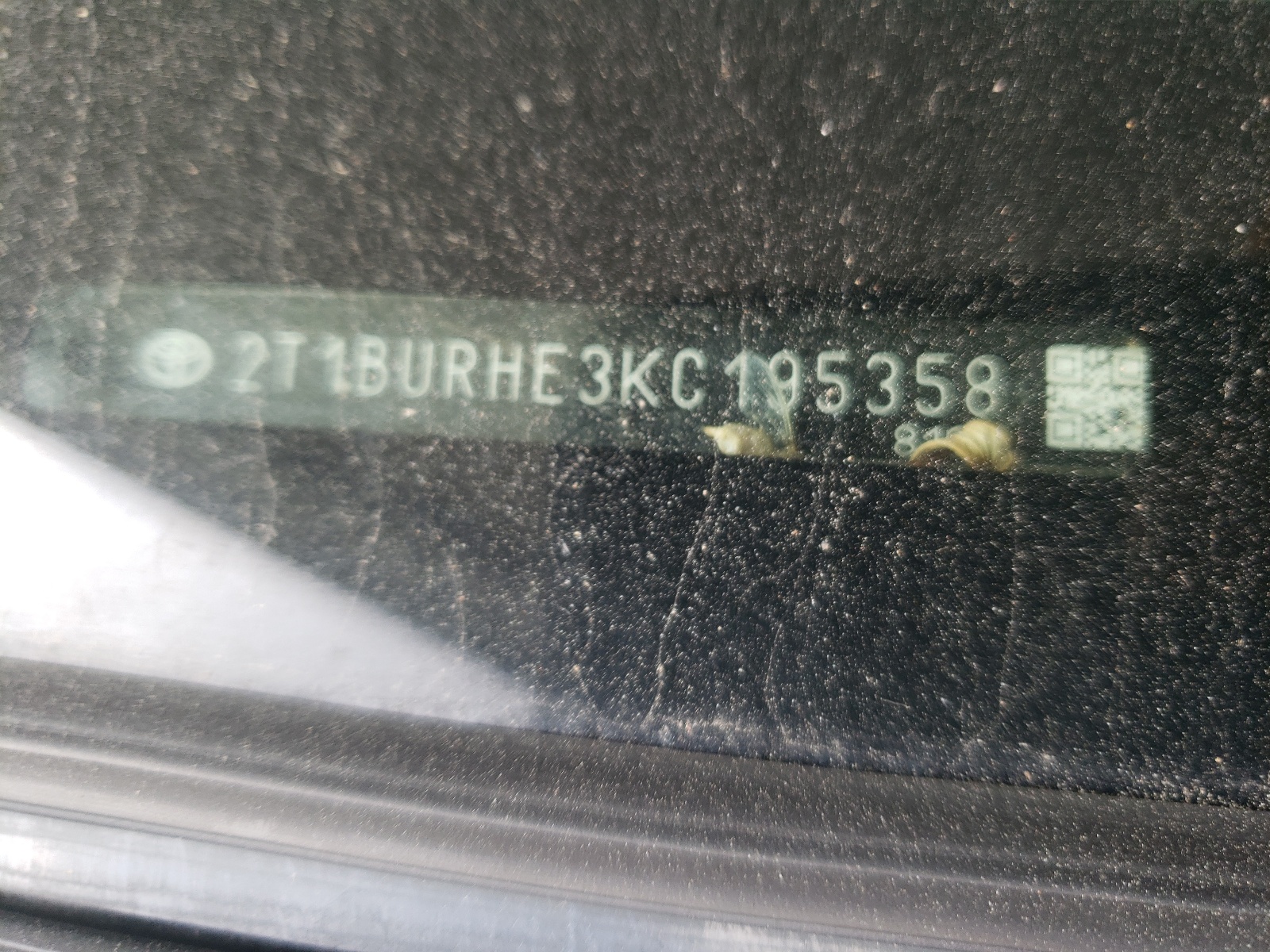 Photo 10 from auction – 2019 TOYOTA COROLLA L with VIN 2T1BURHE3KC195358