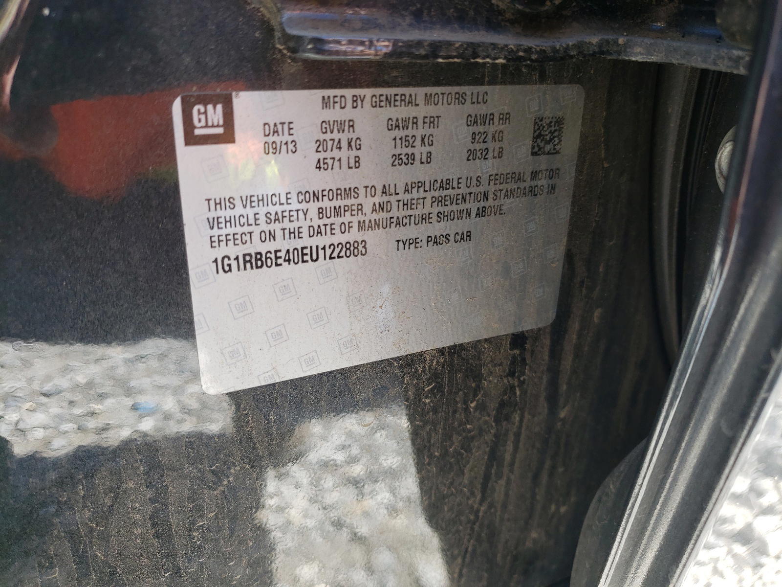Photo 10 from auction – 2014 CHEVROLET VOLT with VIN 1G1RB6E40EU122883