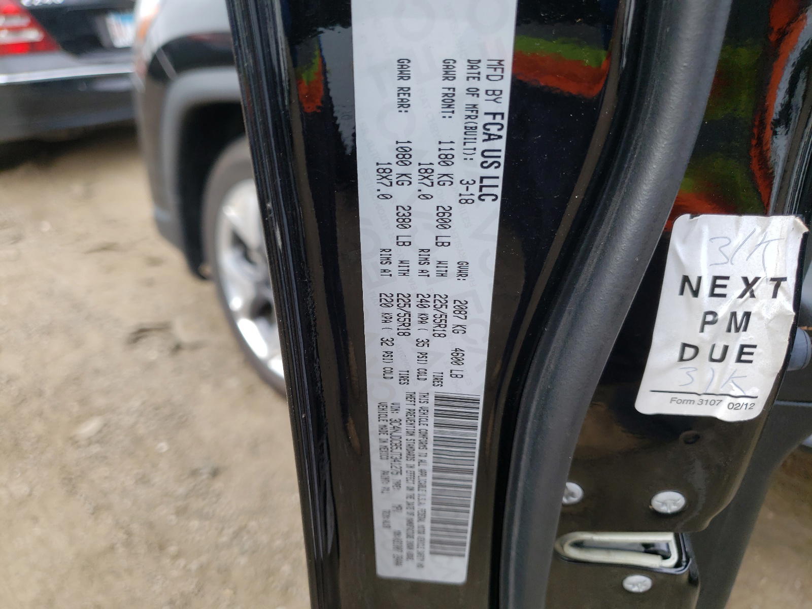 Photo 10 from auction – 2018 JEEP COMPASS LI with VIN 3C4NJDCB5JT341275