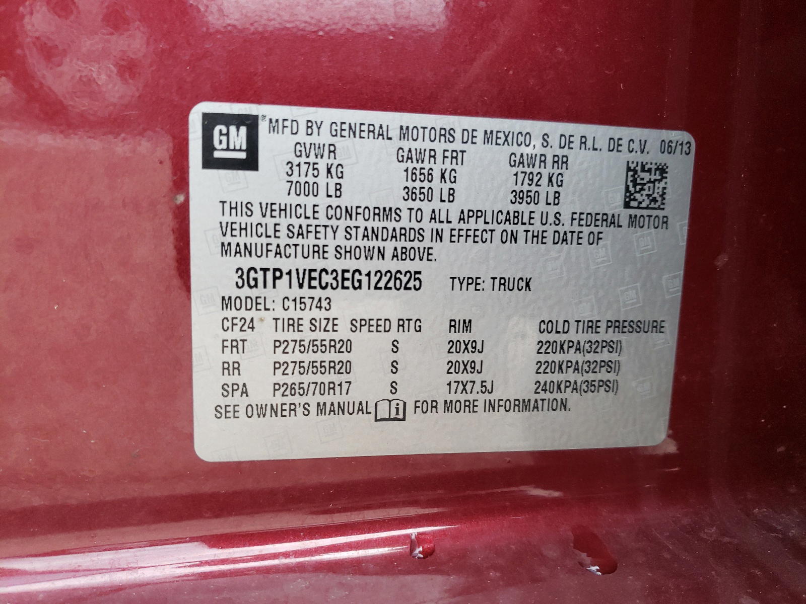 Photo 10 from auction – 2014 GMC SIERRA C15 with VIN 3GTP1VEC3EG122625