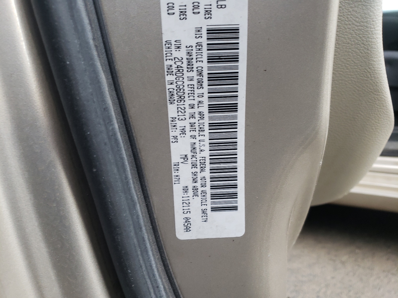Photo 10 from auction – 2012 DODGE GRAND CARA with VIN 2C4RDGCG6DR612213