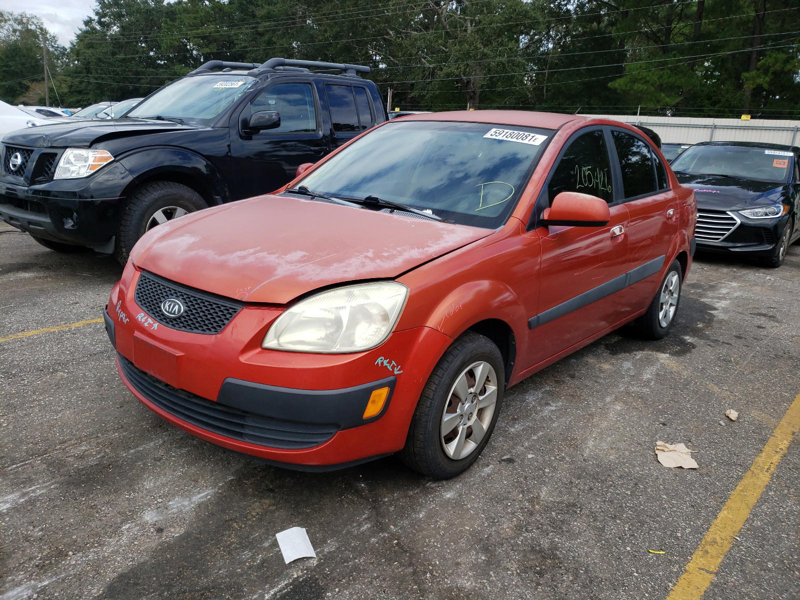 Photo 2 from auction – 2007 KIA RIO BASE with VIN KNADE123076225877