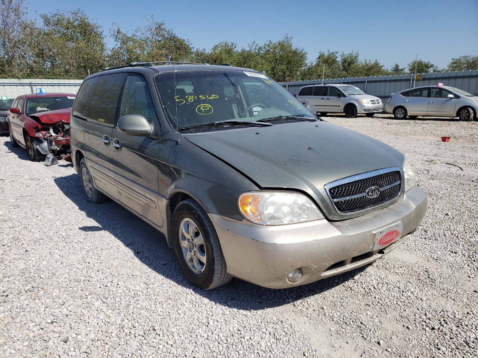 KIA SEDONA EX 2004 with VIN KNDUP131446584560 - Photo from auction