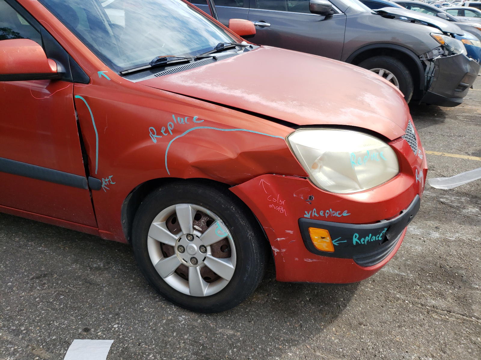 Photo 9 from auction – 2007 KIA RIO BASE with VIN KNADE123076225877