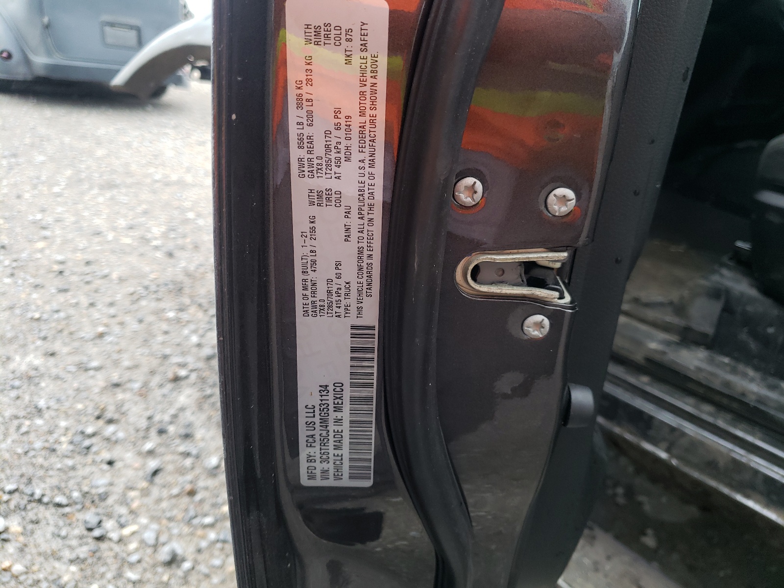 Photo 10 from auction – 2021 RAM 2500 TRADE with VIN 3C6TR5CJ4MG531134
