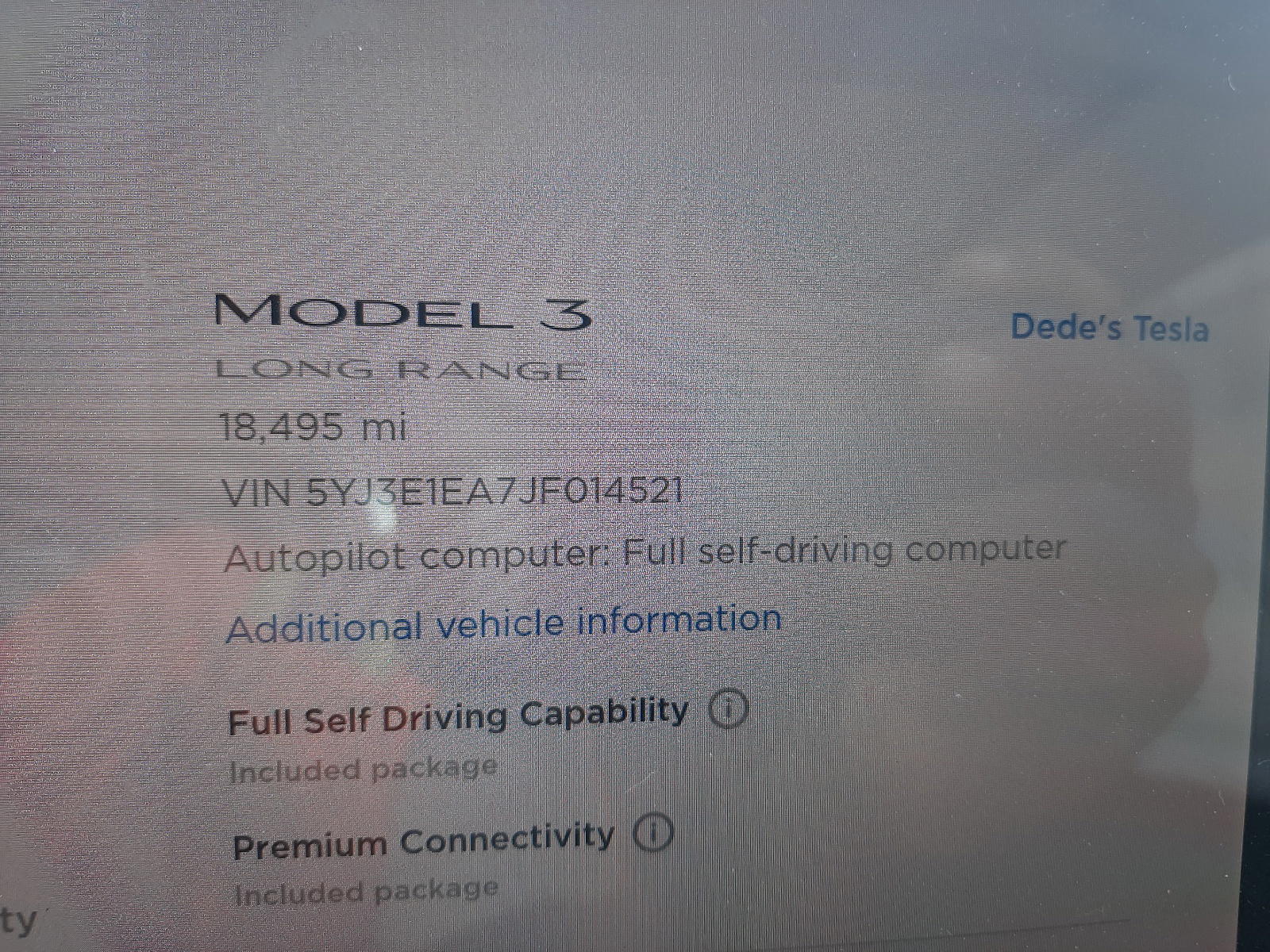 Photo 8 from auction – 2018 TESLA MODEL 3 with VIN 5YJ3E1EA7JF014521