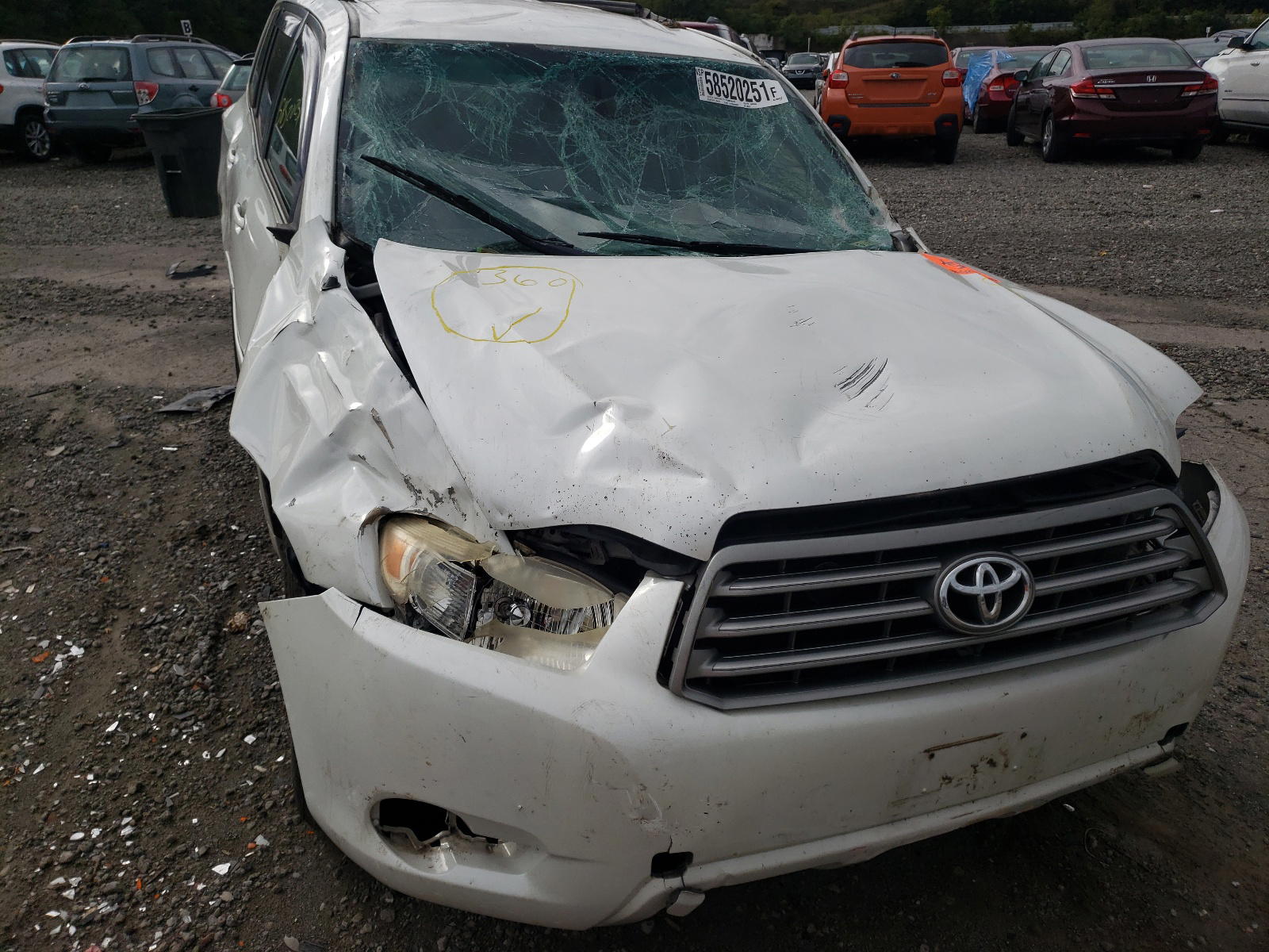 Photo 9 from auction – 2008 TOYOTA HIGHLANDER with VIN JTEDS41A782003029