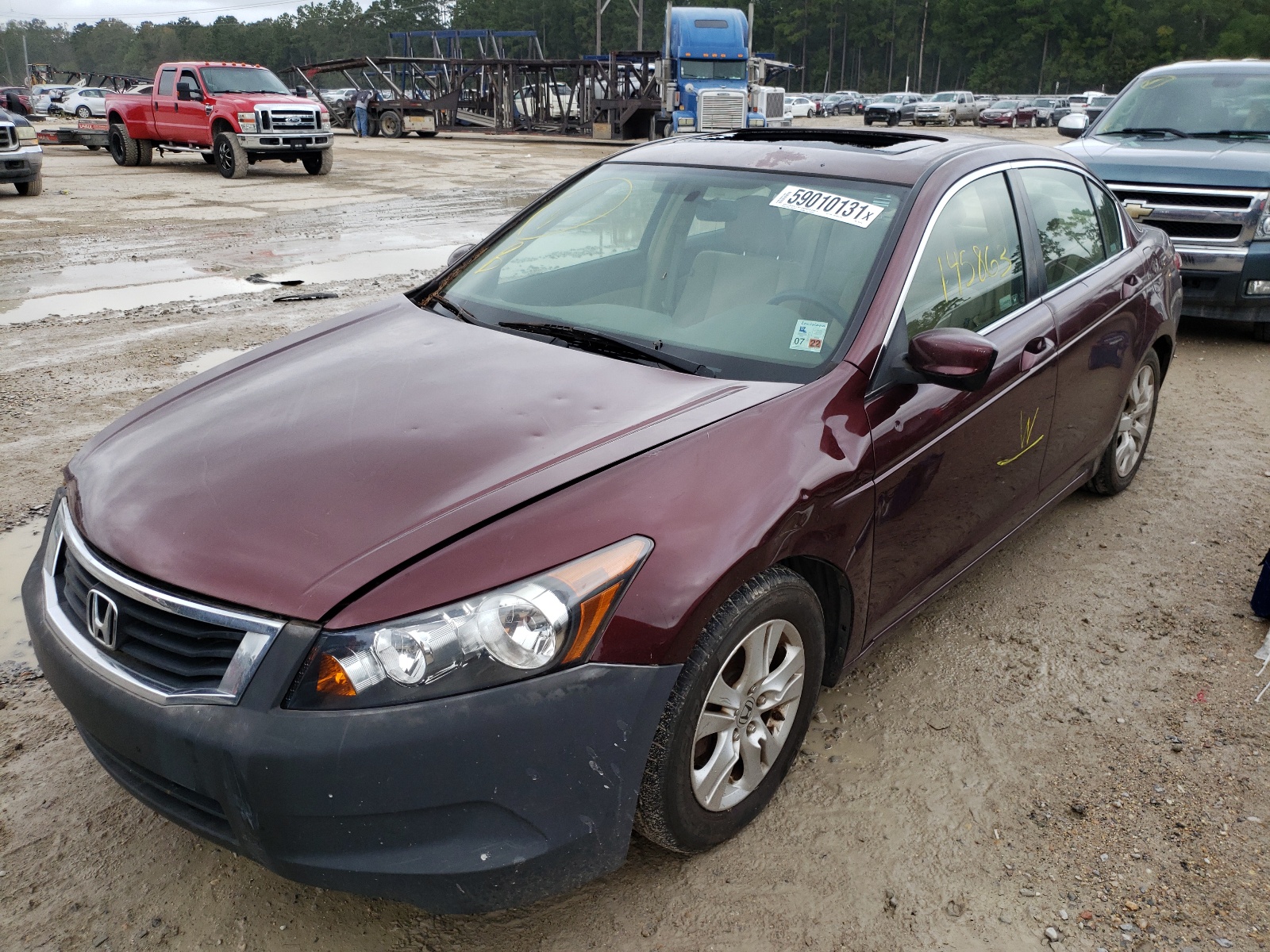 Photo 2 from auction – 2008 HONDA ACCORD EX with VIN JHMCP26748C031916