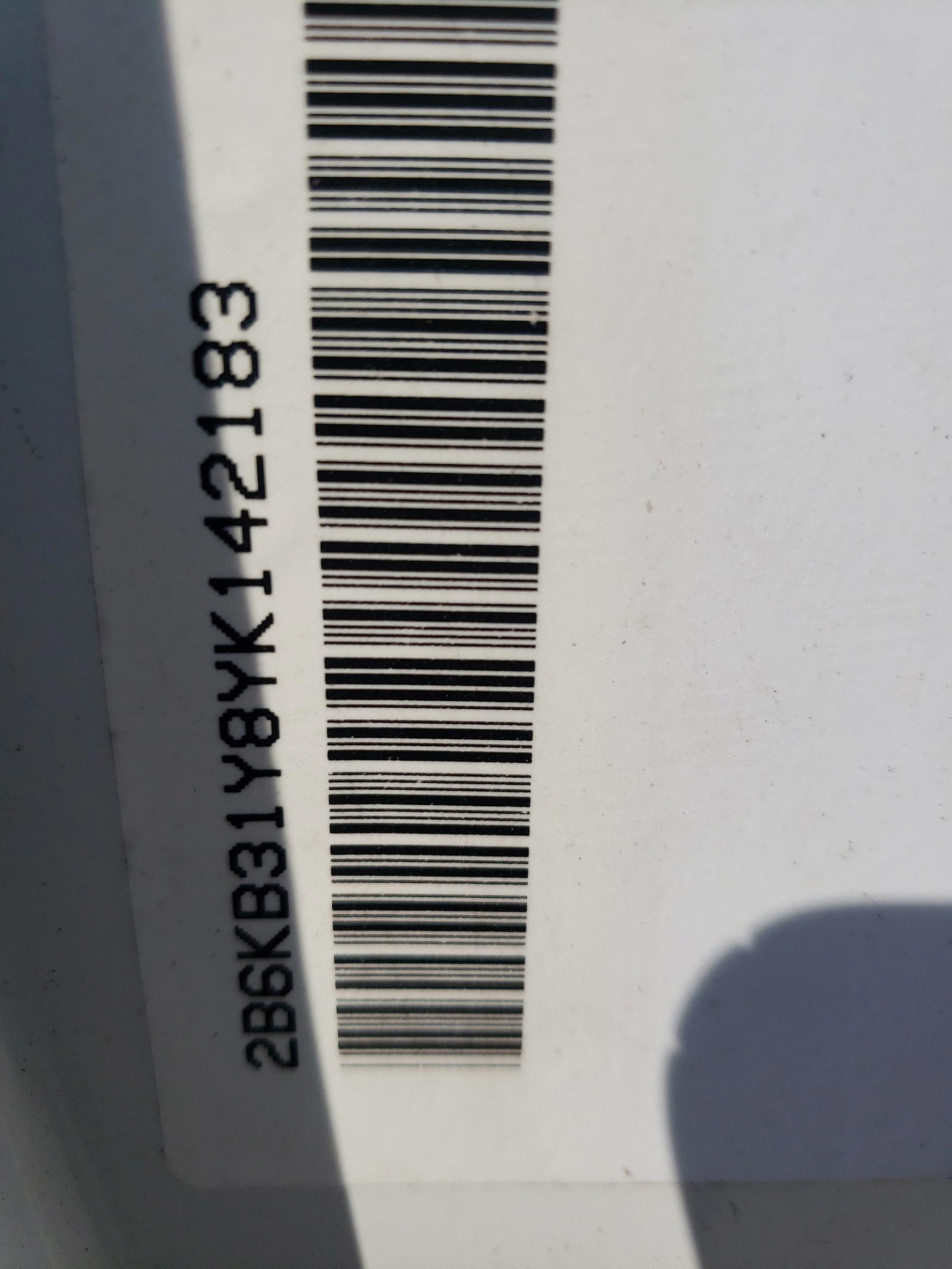 Photo 10 from auction – 2000 DODGE RAM VAN B3 with VIN 2B6KB31Y8YK142183