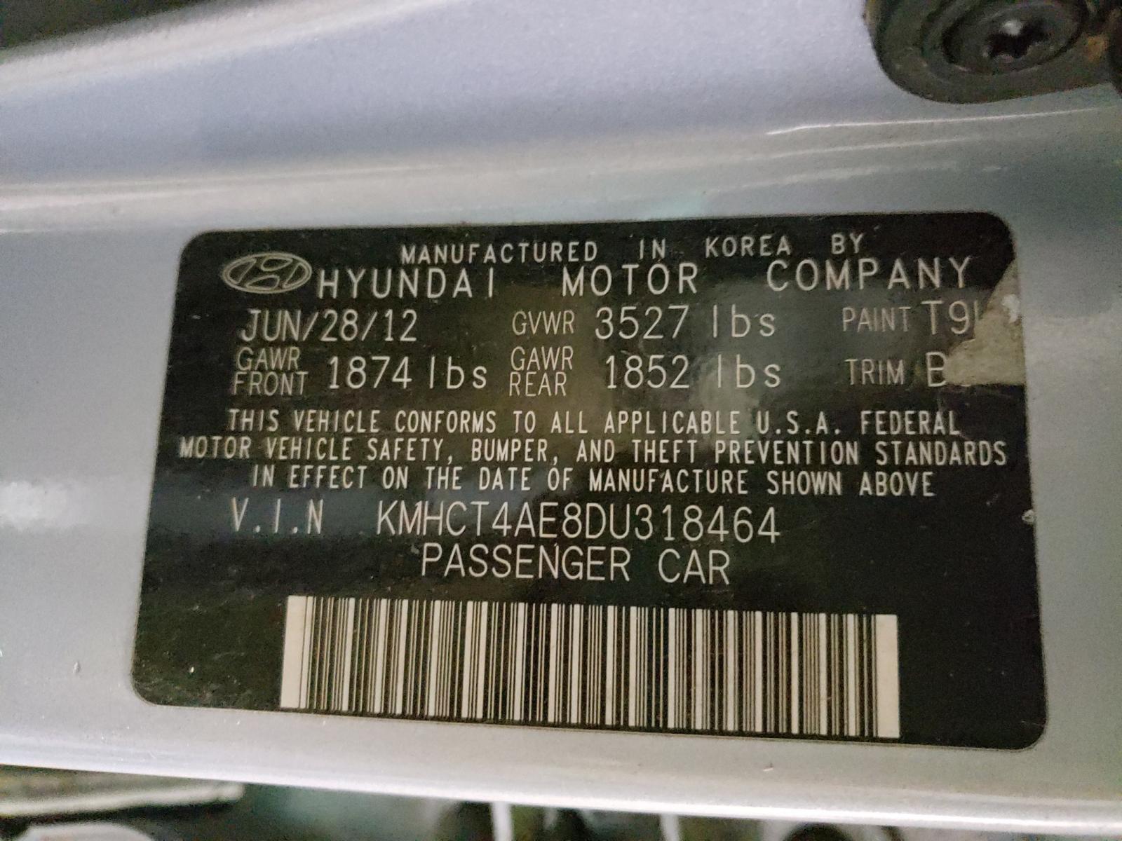 Photo 10 from auction – 2013 HYUNDAI ACCENT GLS with VIN KMHCT4AE8DU318464