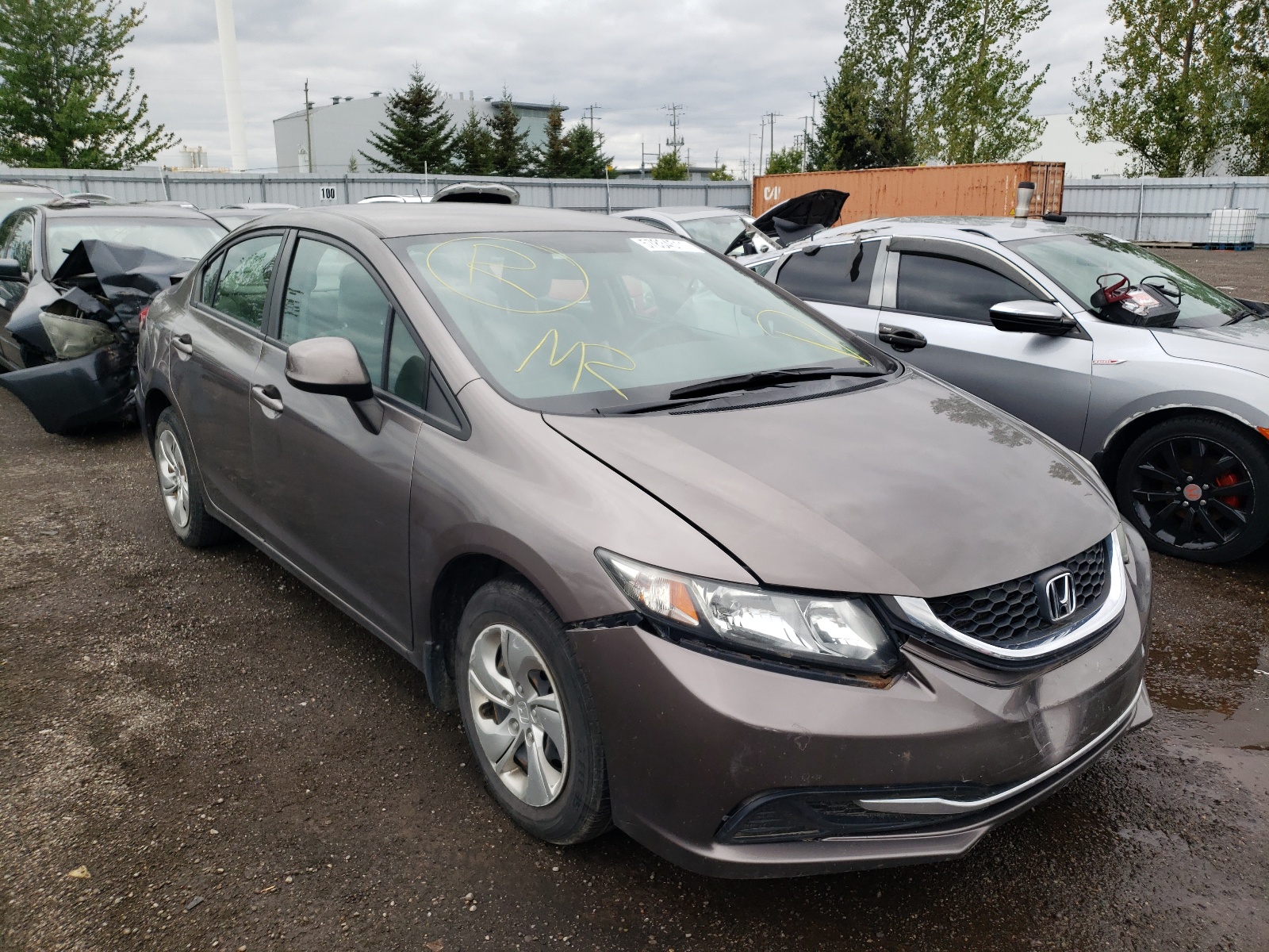 HONDA CIVIC LX 2013 with VIN 2HGFB2F43DH003701 - Photo from auction